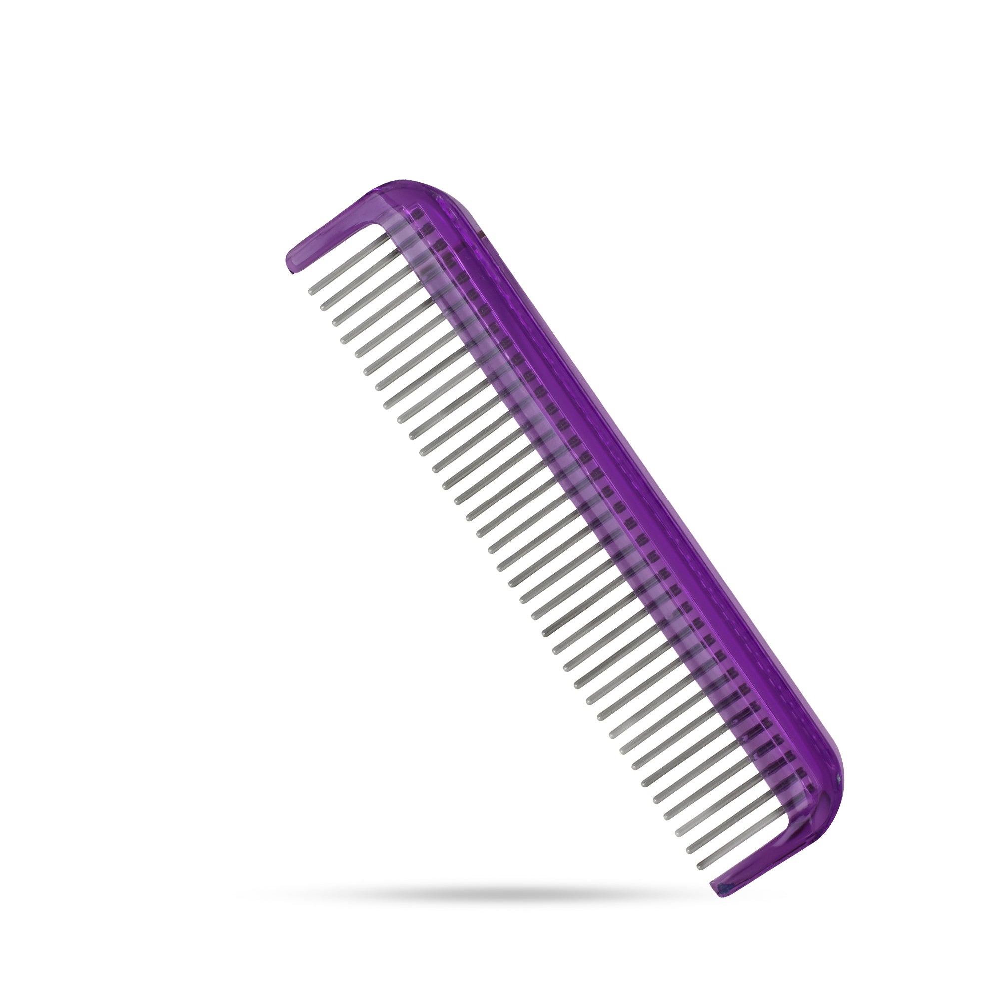 5" Pet Comb with Stainless-Steel Rotating Teeth. Best for Dogs and Cats with Silky and Wavy Coats - Royal Purple image