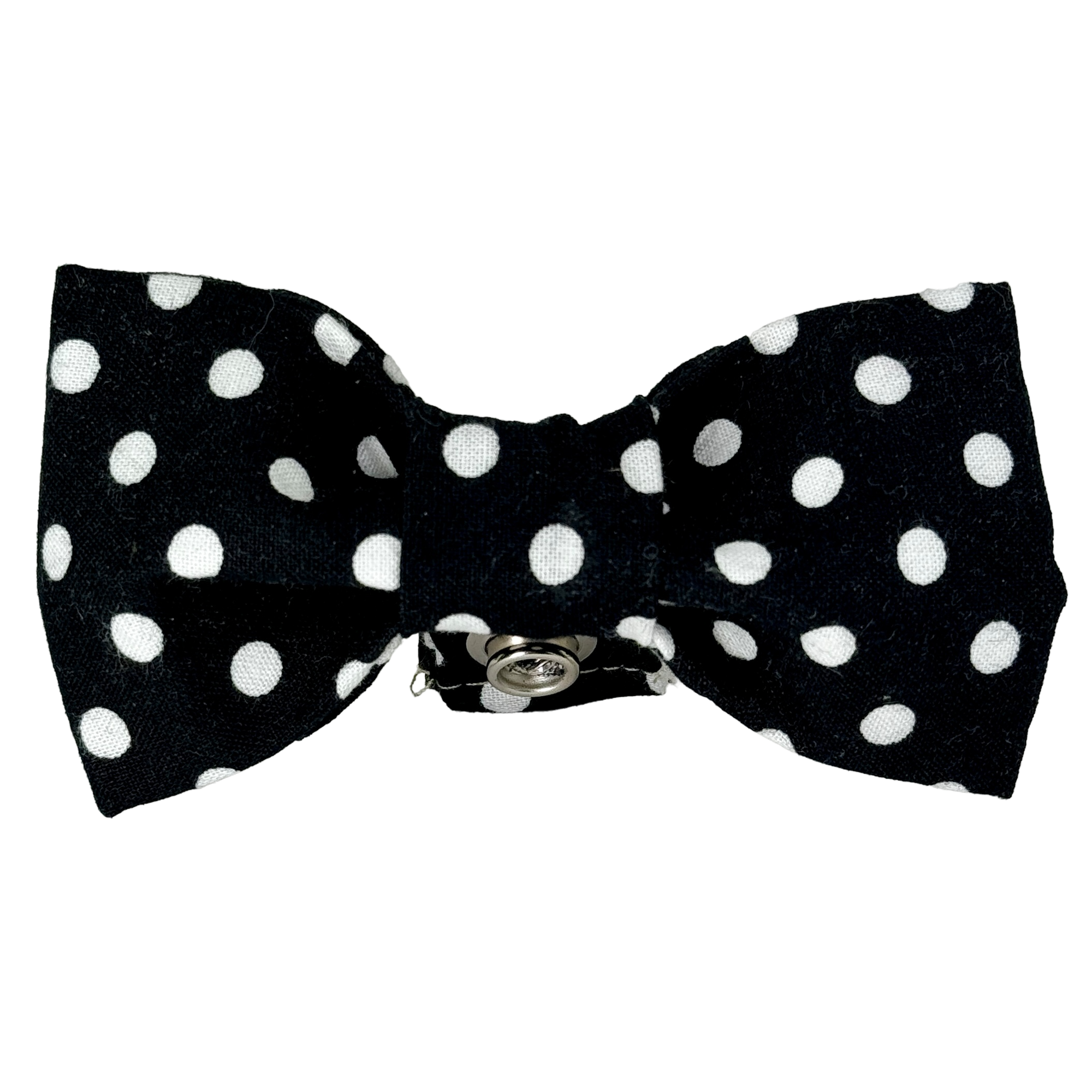 Black/White Polka Dots Dog Bow Tie