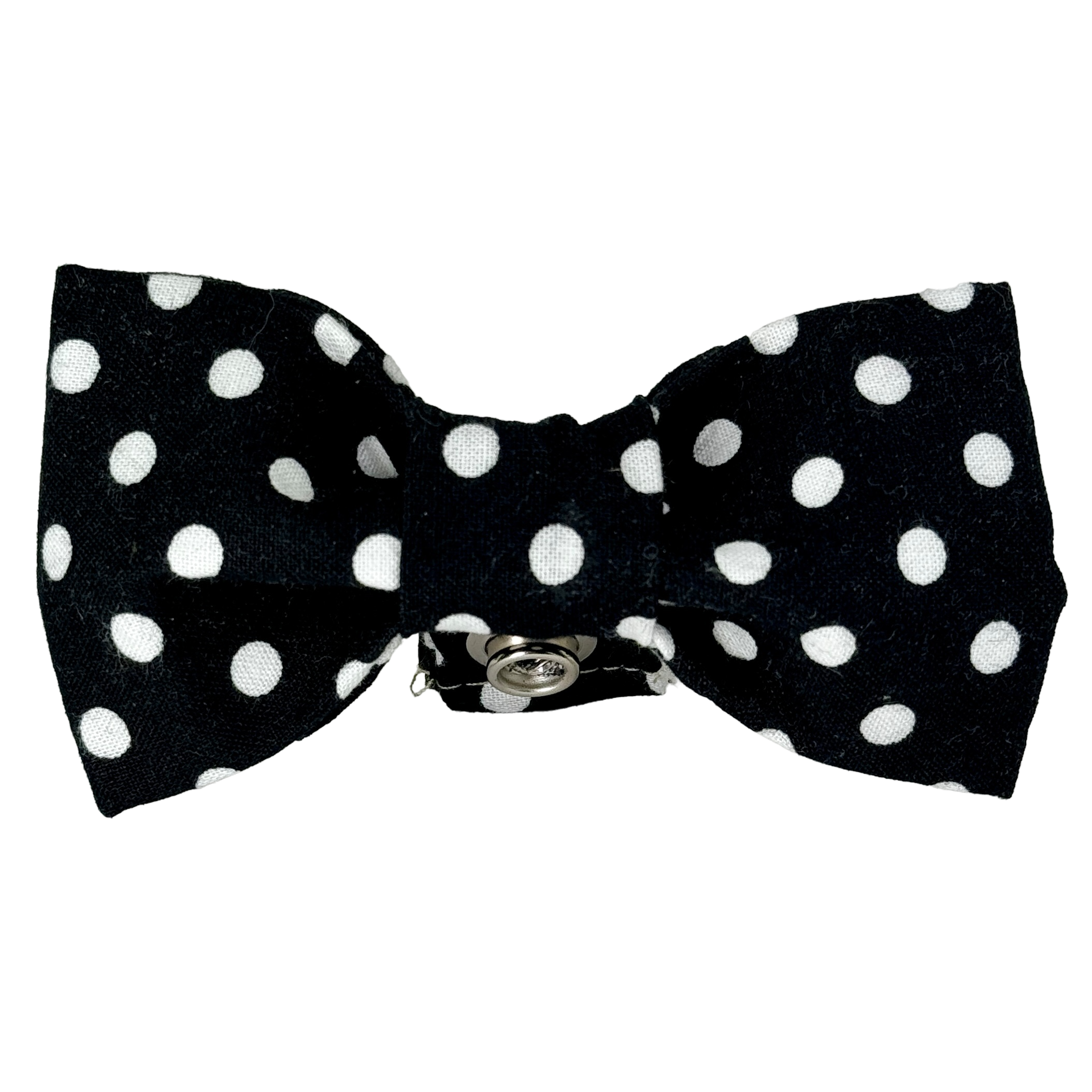 Black/White Polka Dots Dog Bow Tie