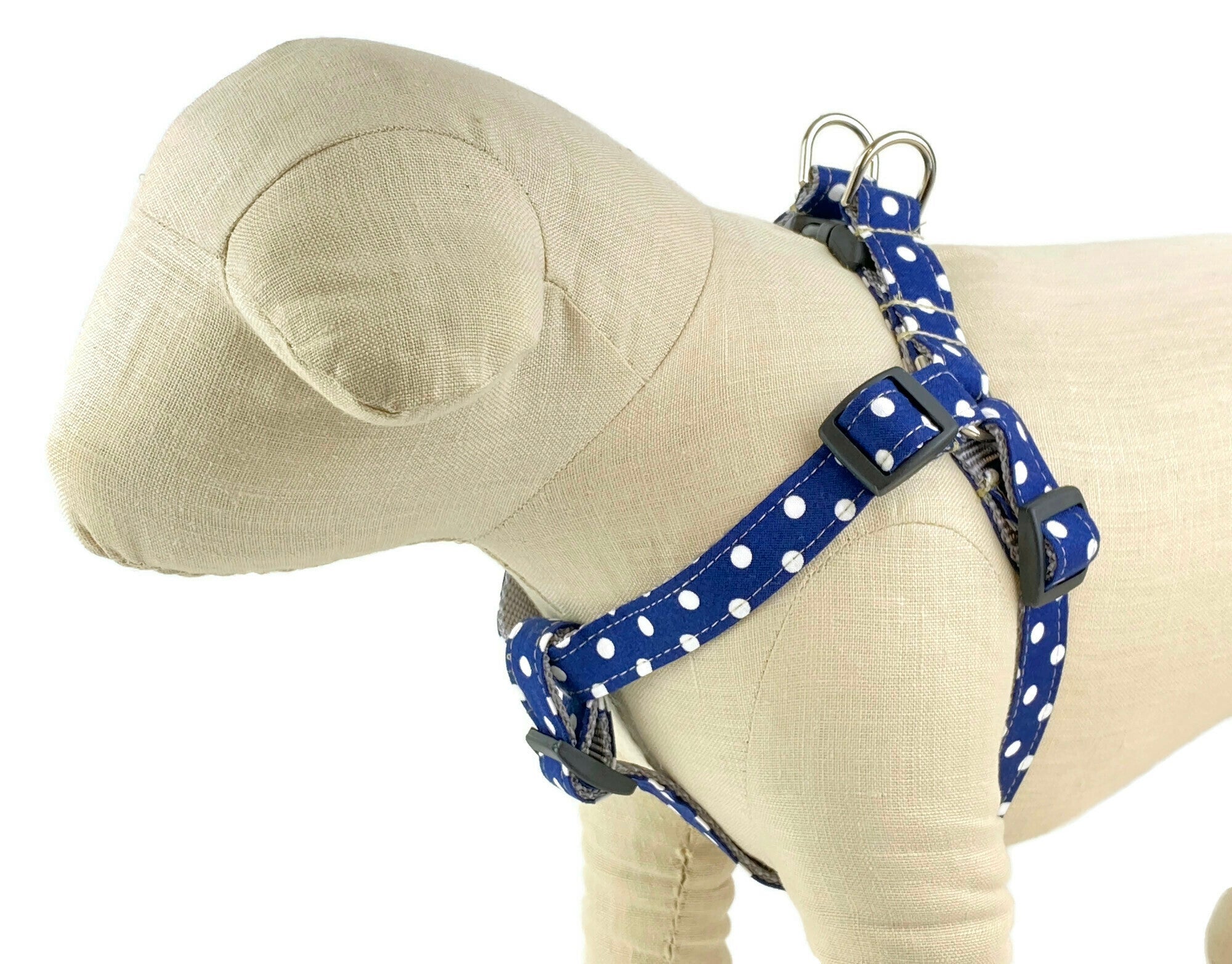 Navy/White Polka Dot Harness - 502