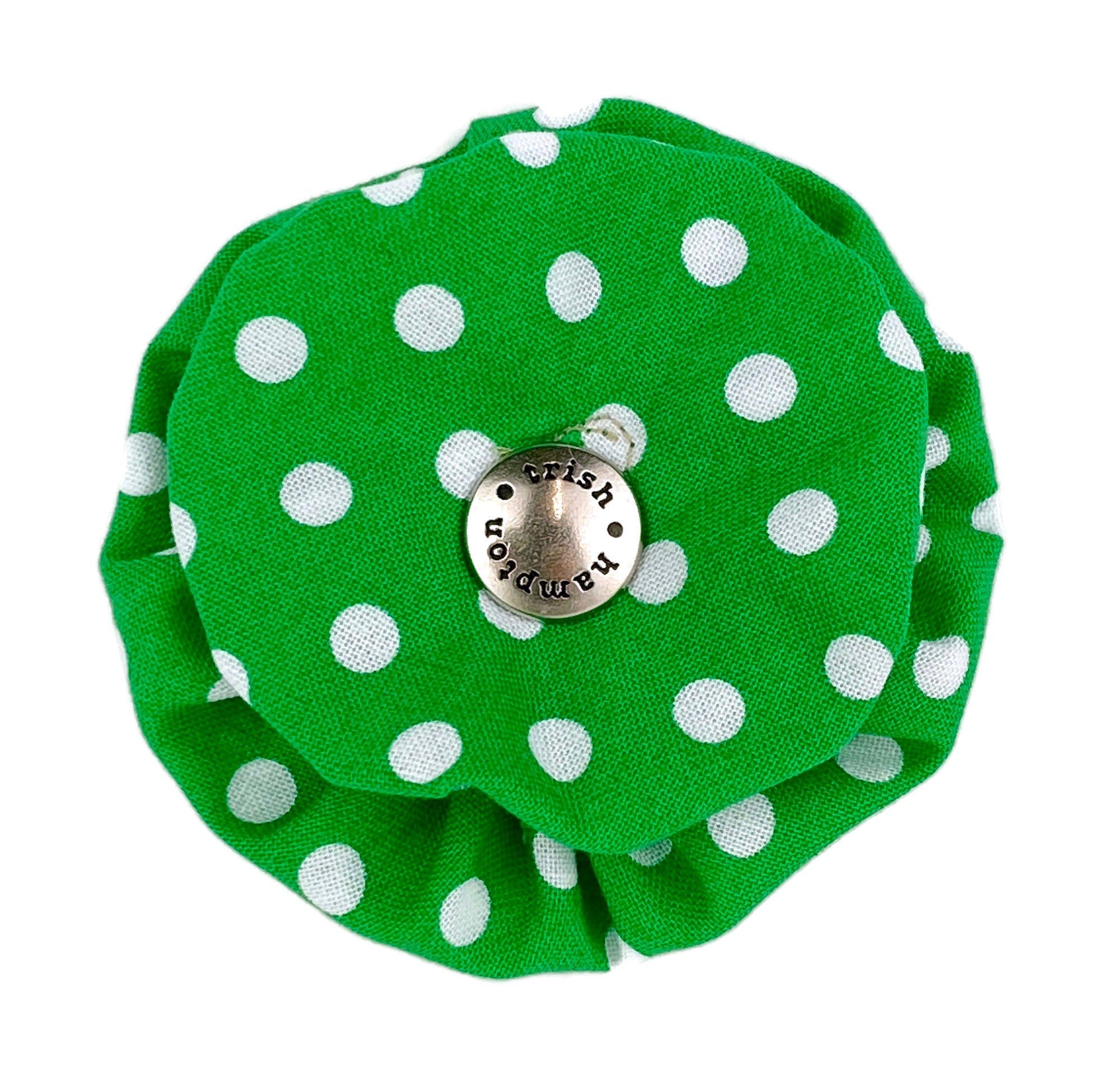 Kelly Green/White Polka Dot Dog Blossom - 503