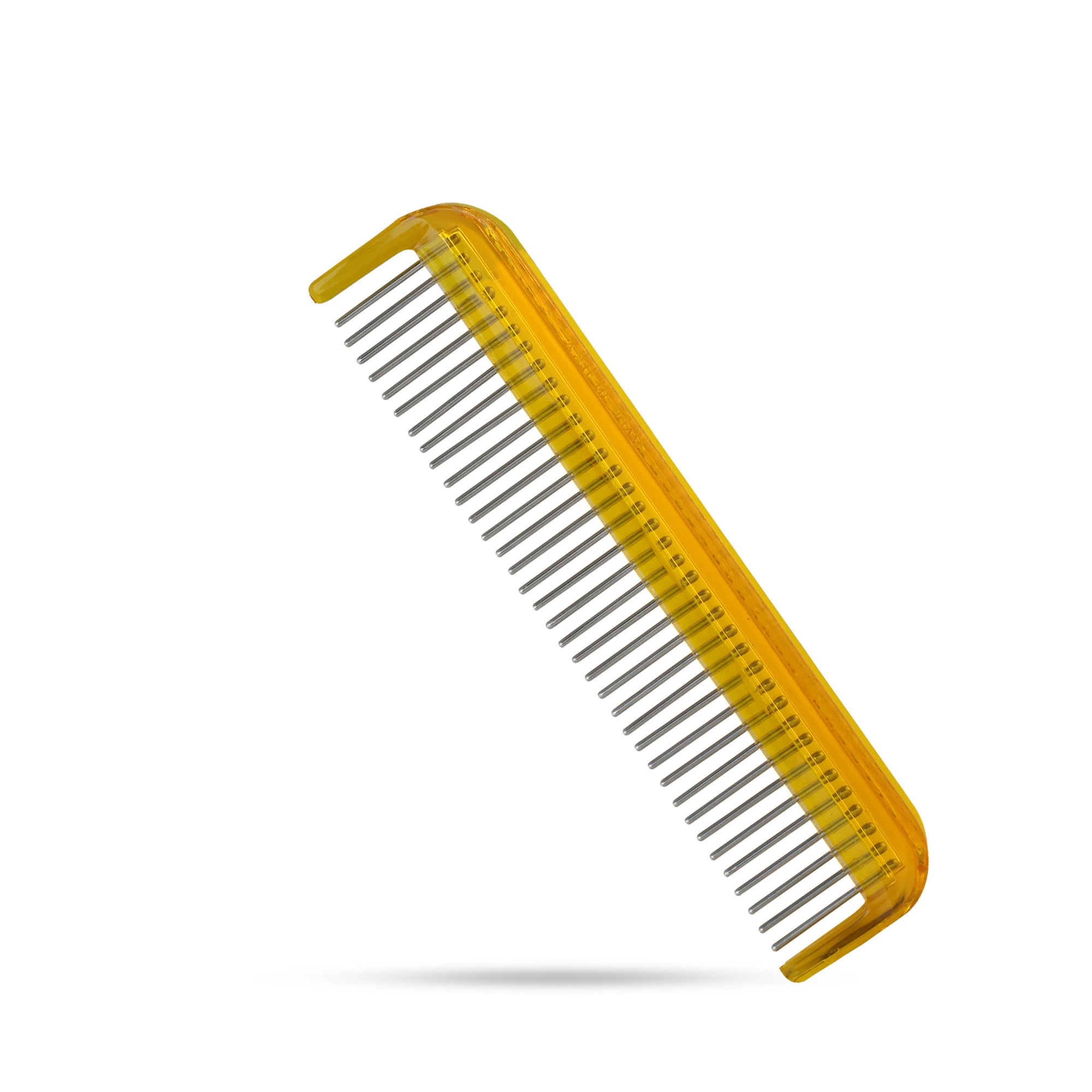 5" Pet Comb with Stainless-Steel Rotating Teeth. Best for Dogs and Cats with Silky and Wavy Coats - Golden Amber image