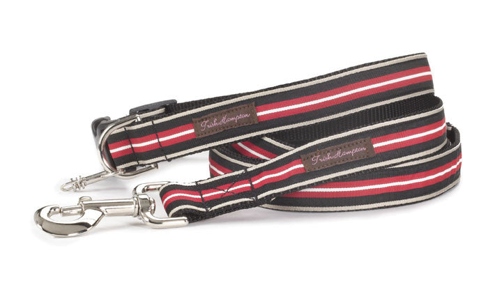 Red/Black/Tan Stripe Dog Collar - 606