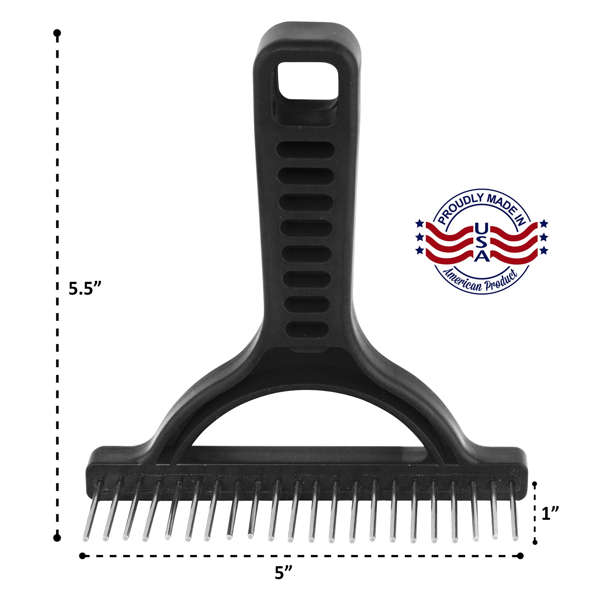 Grooming Rake: Long Rotating Stainless-Steel teeth easily collects loose hair! Less grooming pain for pups image 2