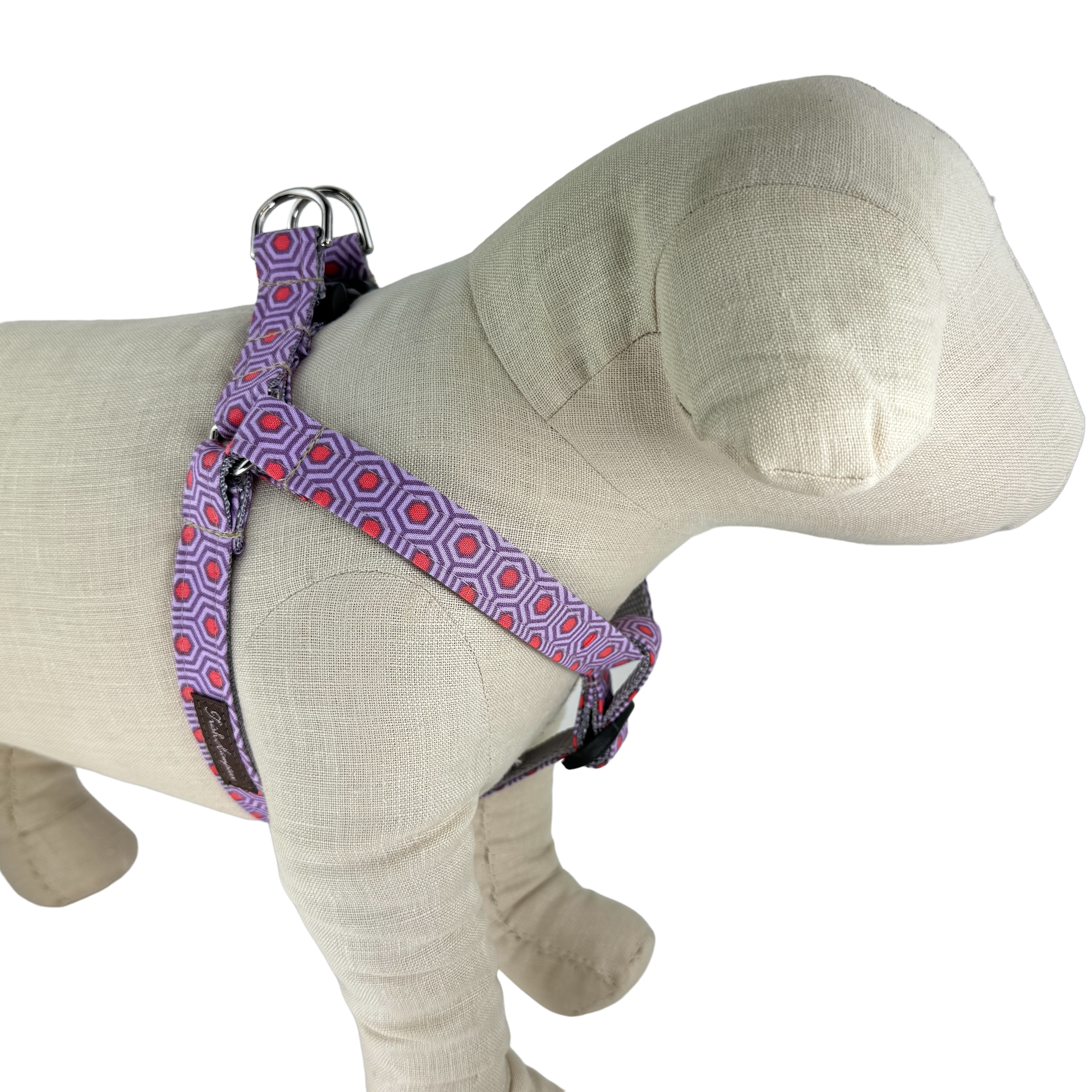 Purple/Orange Hexagon Dog Harness - 762