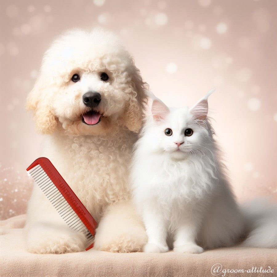 5" Pet Comb with Stainless-Steel Rotating Teeth. Best for Dogs and Cats with Silky and Wavy Coats image 2