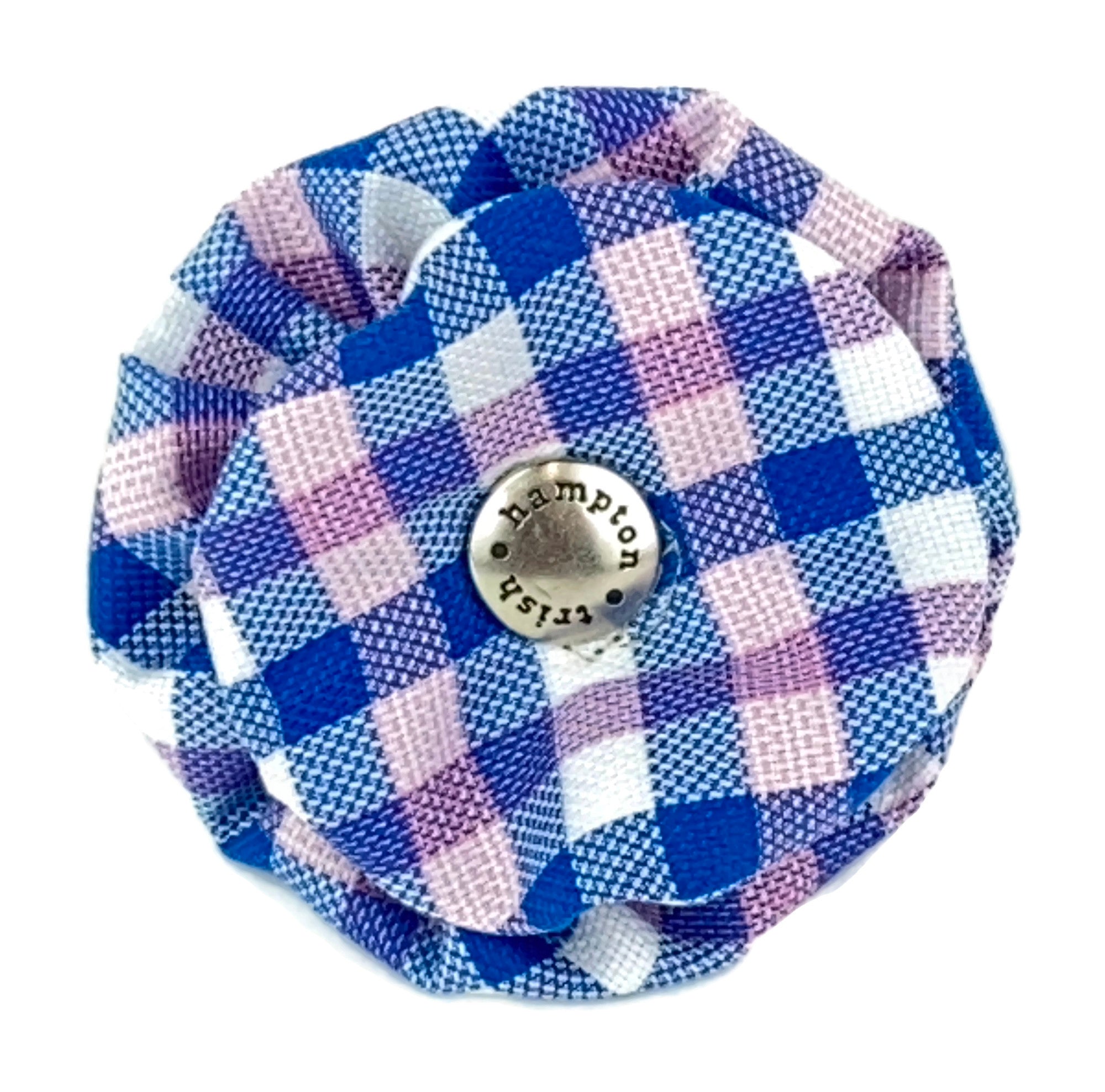 Pink/Blue/White Plaid Dog Blossom - 770
