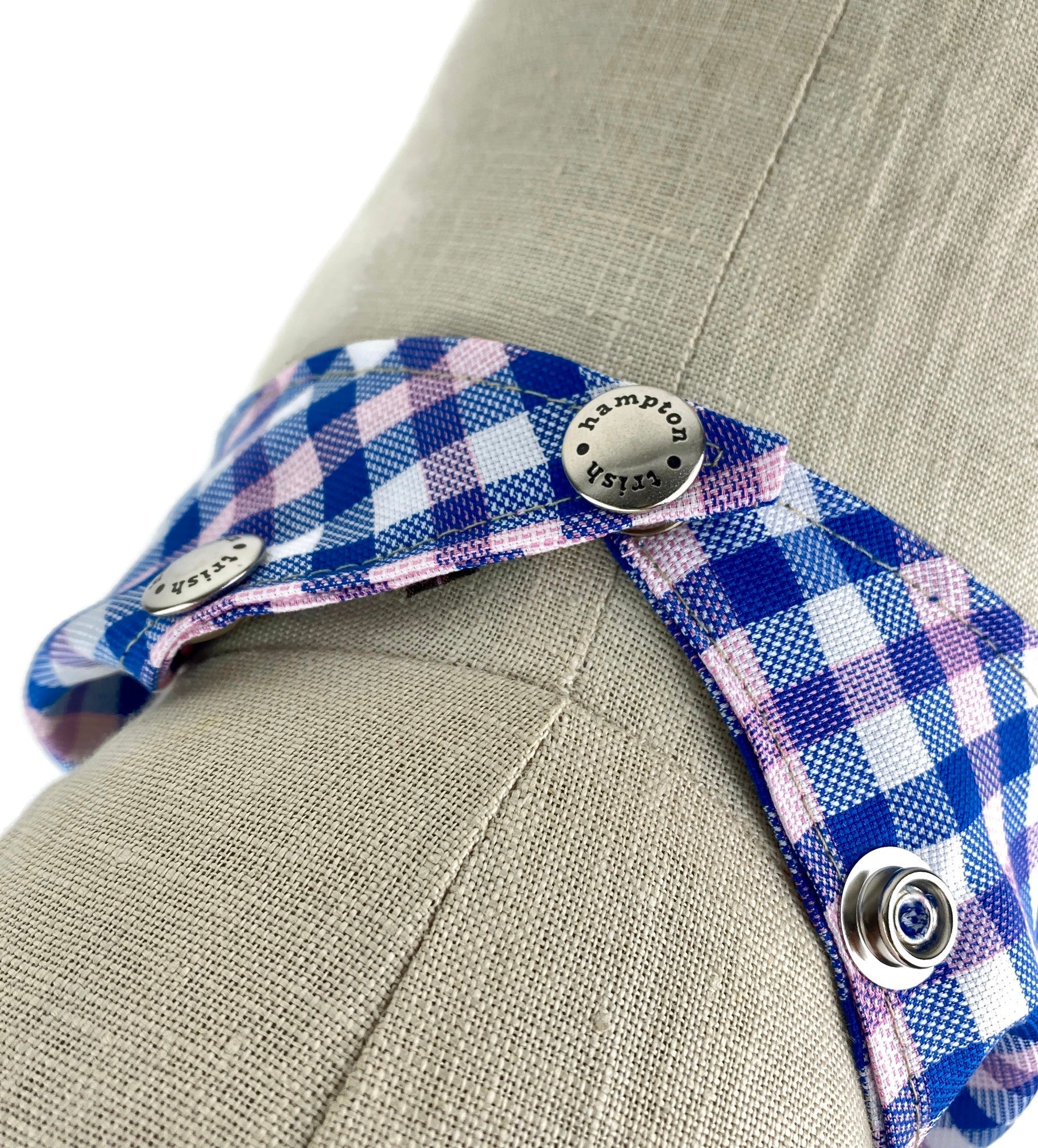 Pink/Blue/White Plaid Dog Bandana - 770