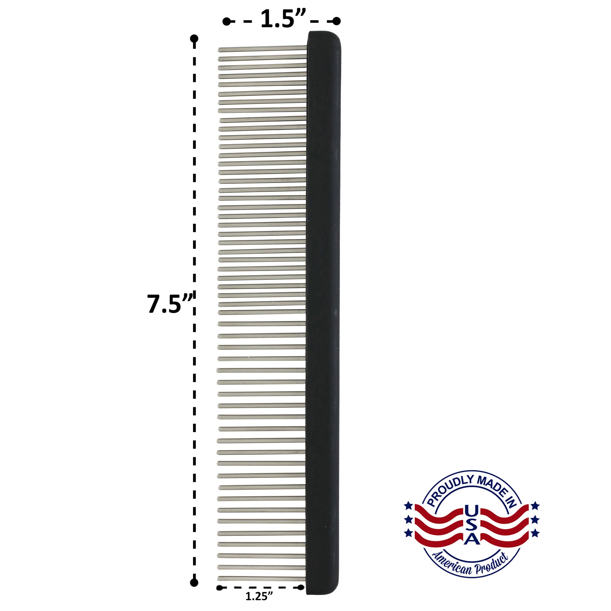 Shedding Combs with Stainless-Steel Rotating Teeth effective for Large Breeds with Heavy Double-Coats image 1
