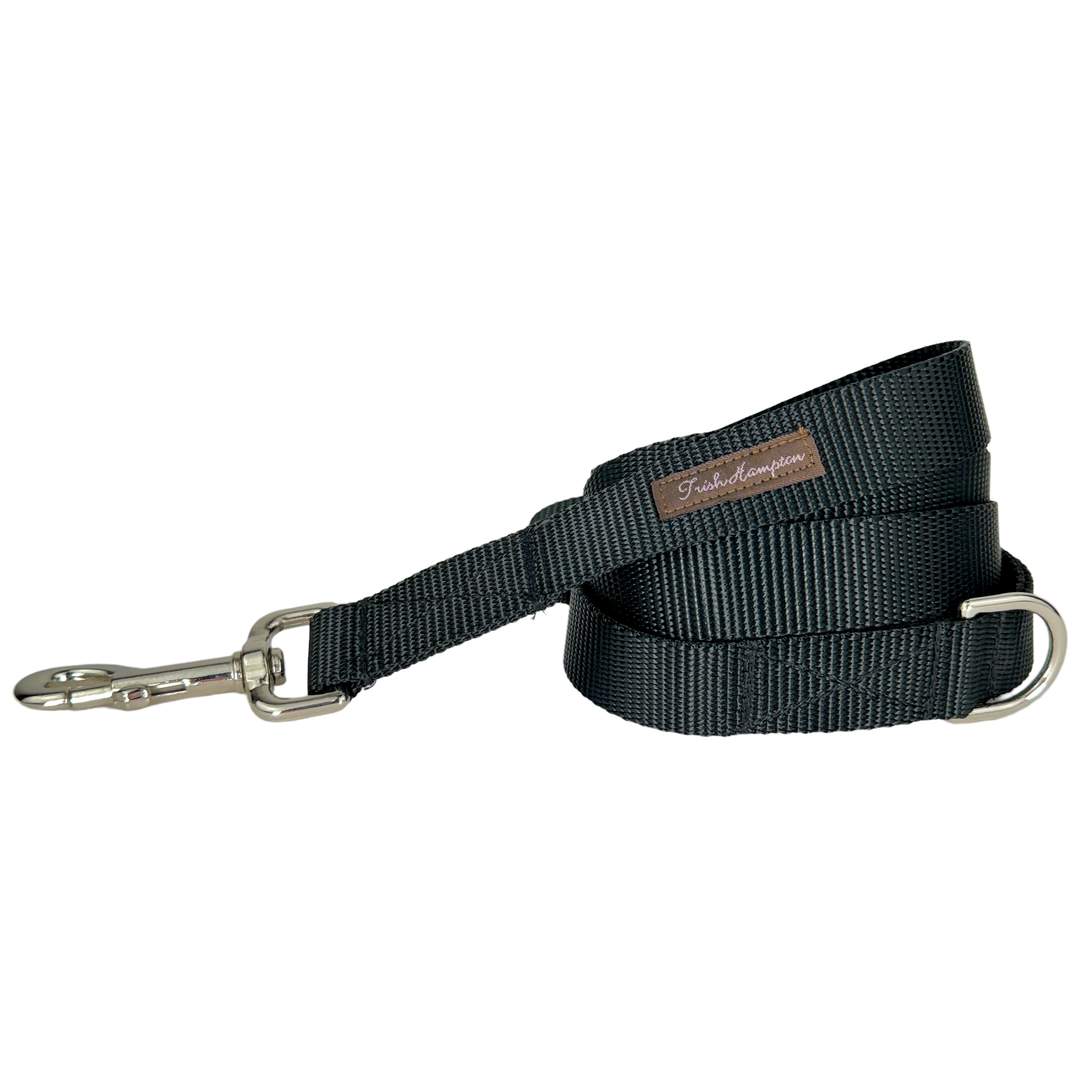 Black Nylon Webbing 6ft Dog Leash - 807