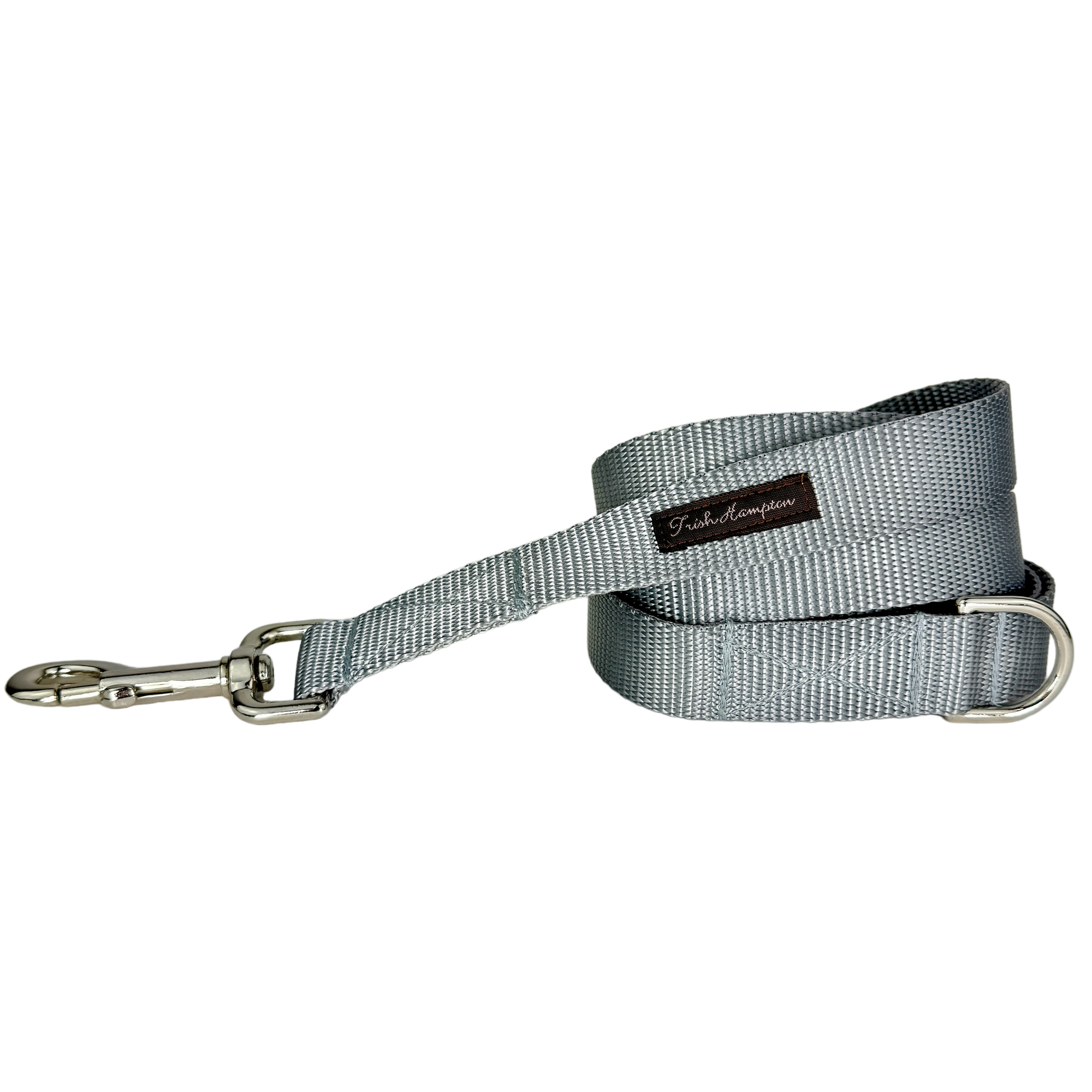Silver/Gray Nylon Webbing 6ft Dog Leash - 808