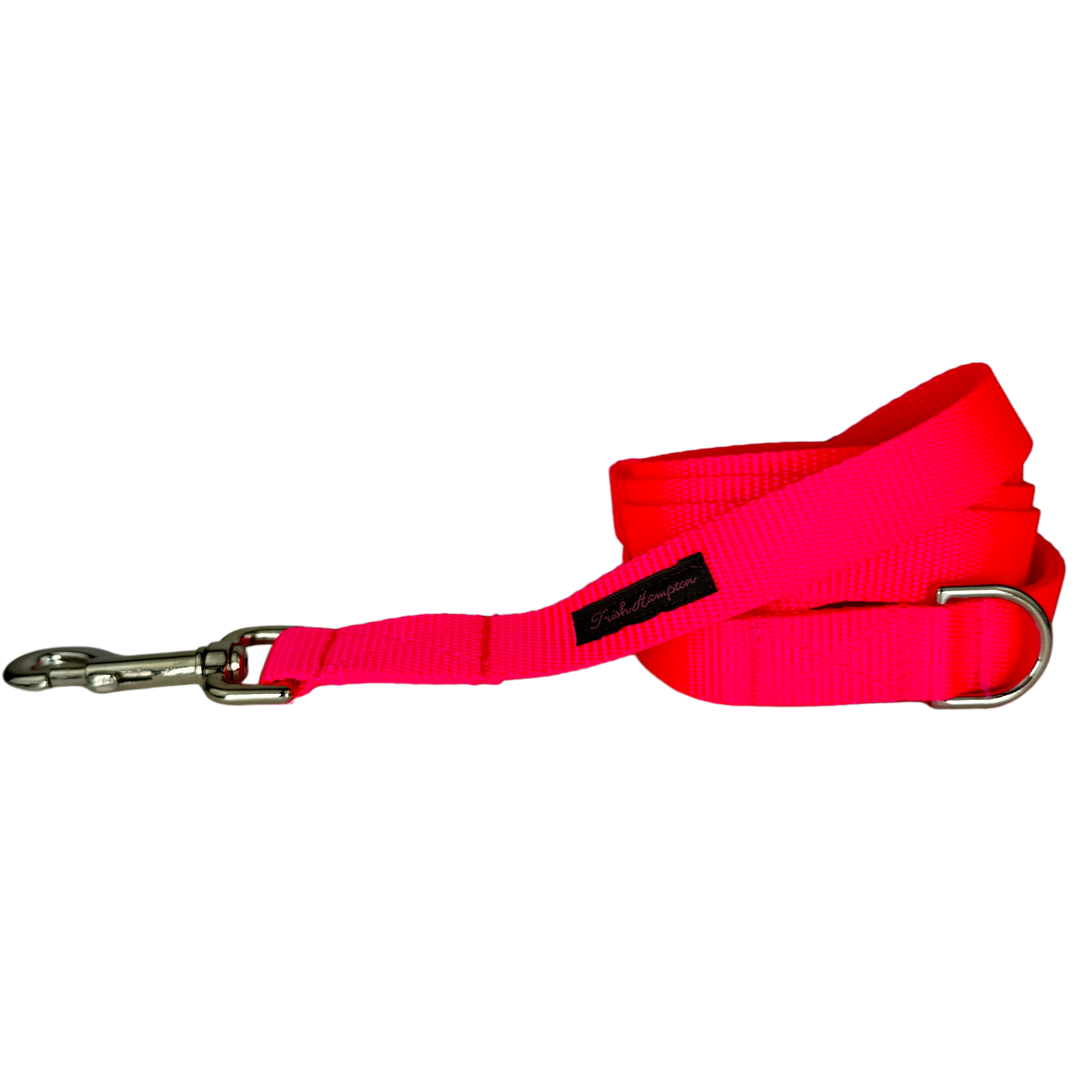 Fluorescent Pink Nylon Webbing 6ft Dog Leash - 811