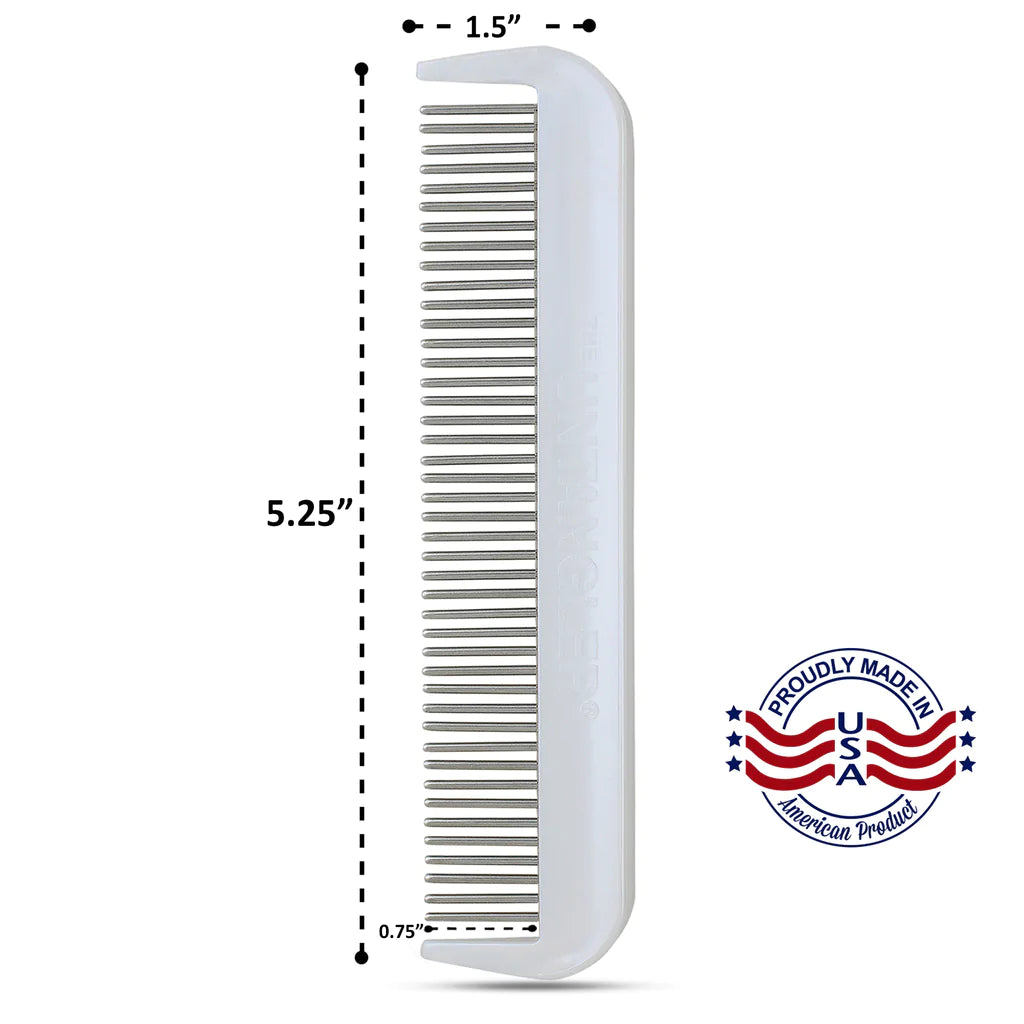 5" Cat Comb with Narrow Spaced Rotating Stainless-Steel Pins for effective dematting and grooming. Vet Recommended image 1