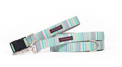 Green Candy Stripe Dog Collar - 611