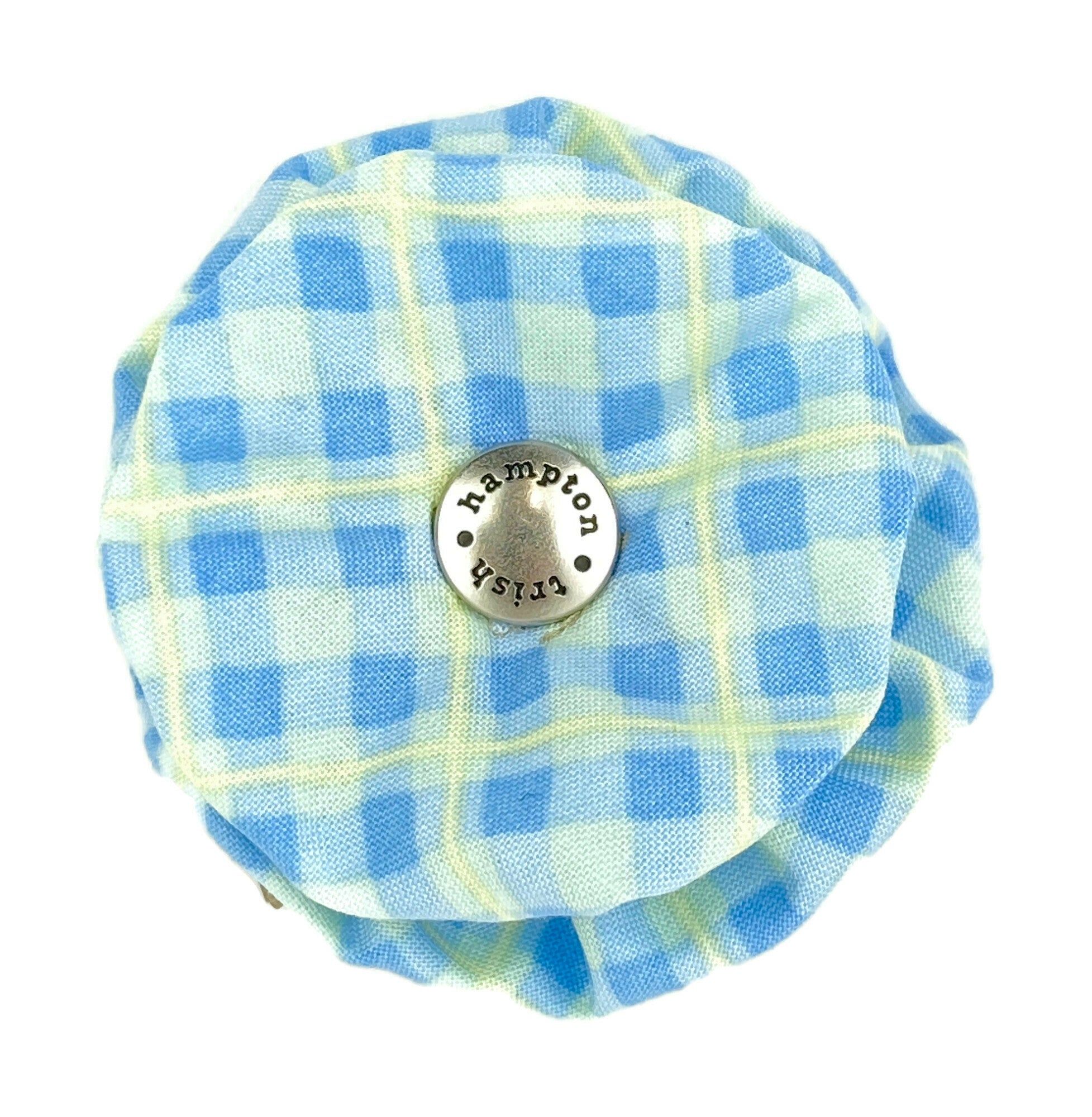 Light Blue/Pale Yellow Plaid Dog Blossom - 905