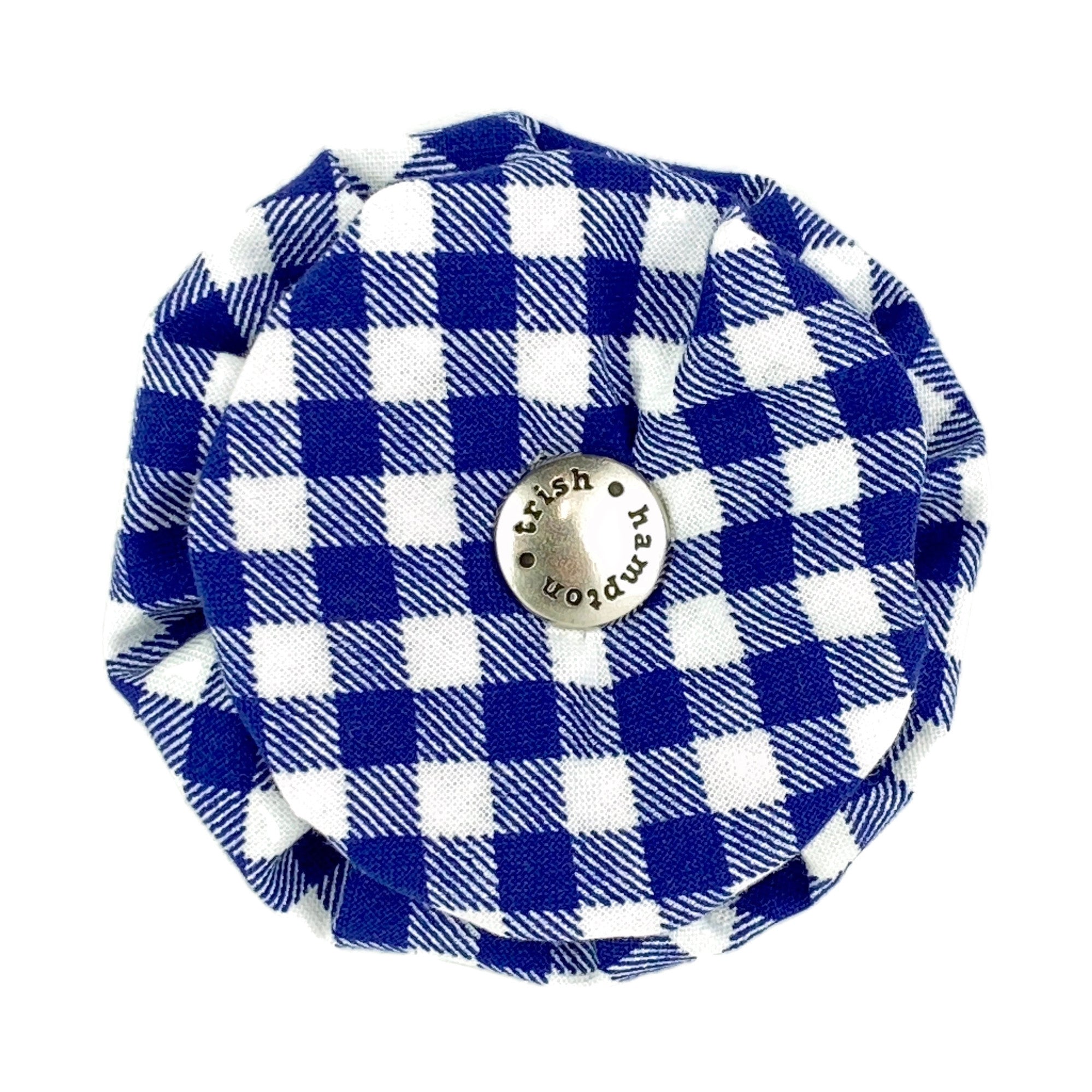 Blue/White Gingham Dog Blossom - 915