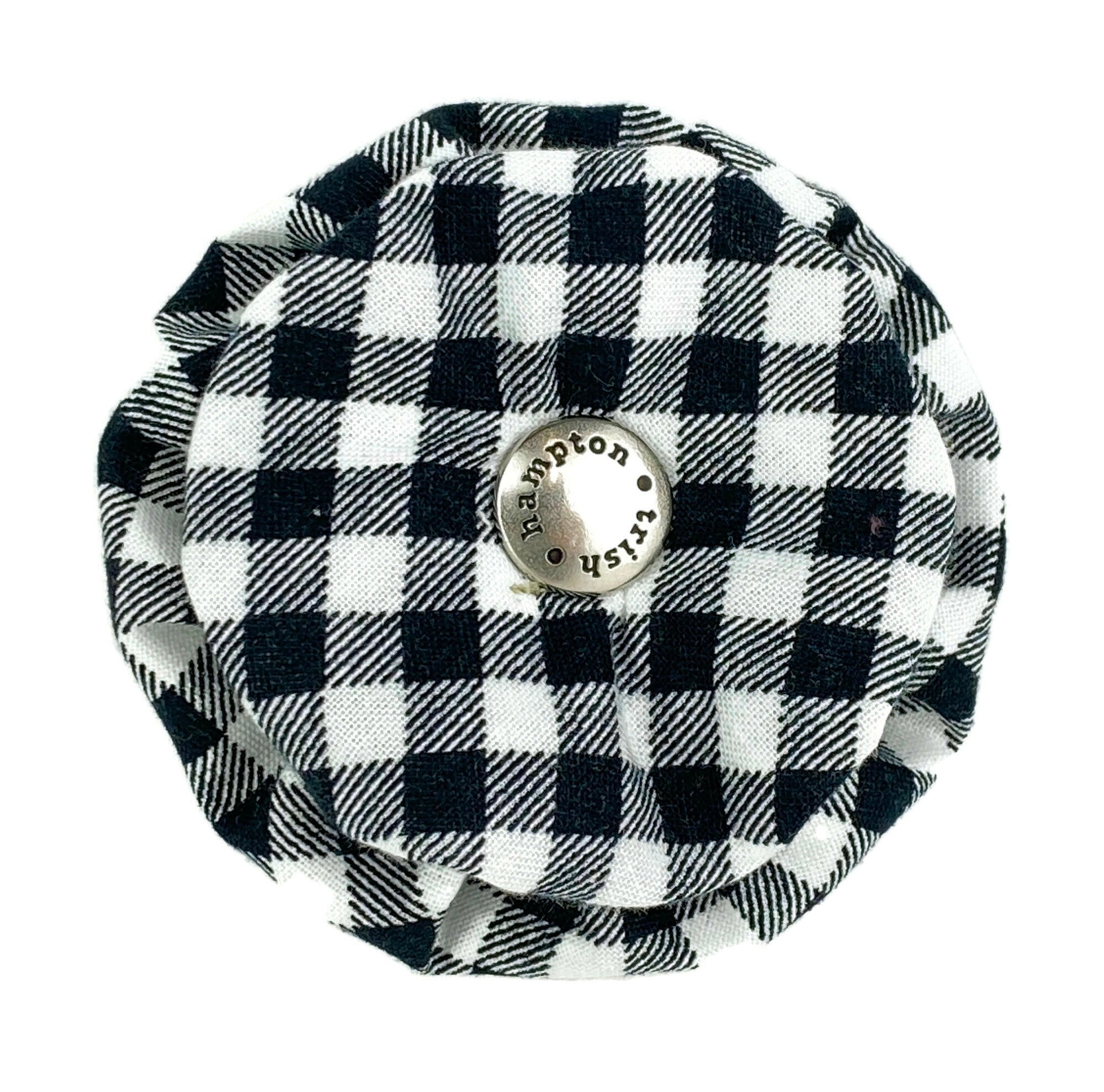 Black/White Gingham Dog Blossom - 917