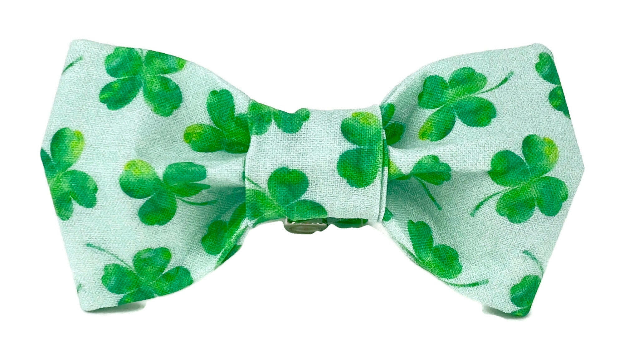 Green Shamrocks Dog Bow Tie