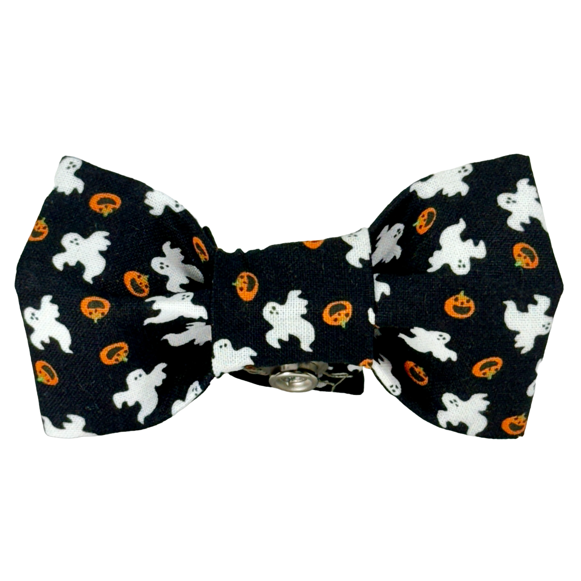 Black Ghosts & Pumpkins Dog Bow Tie - 969