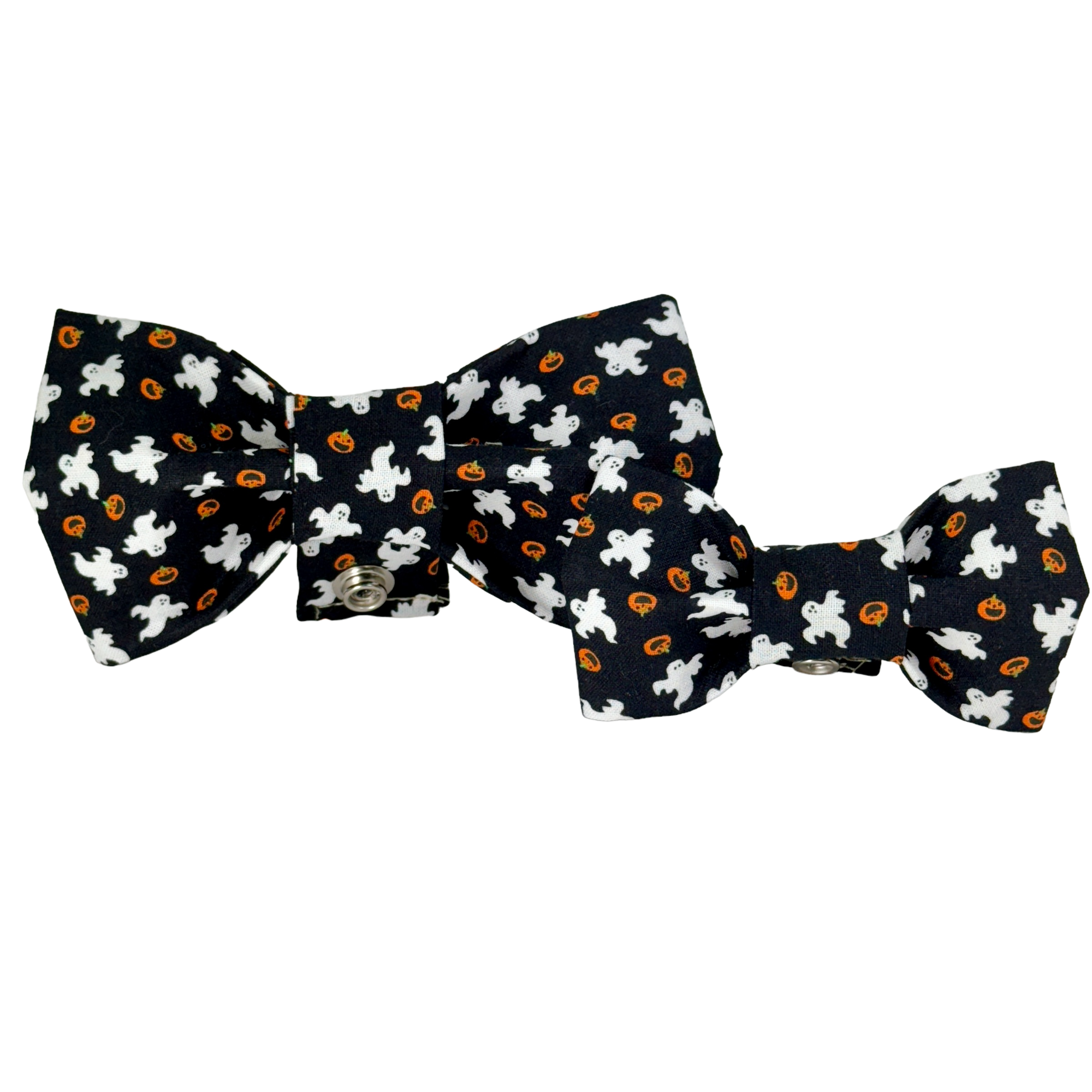 Black Ghosts & Pumpkins Dog Bow Tie - 969