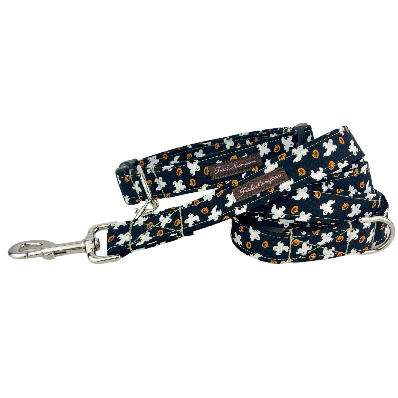 Black Ghosts & Pumpkins 6ft Dog Leash - 969