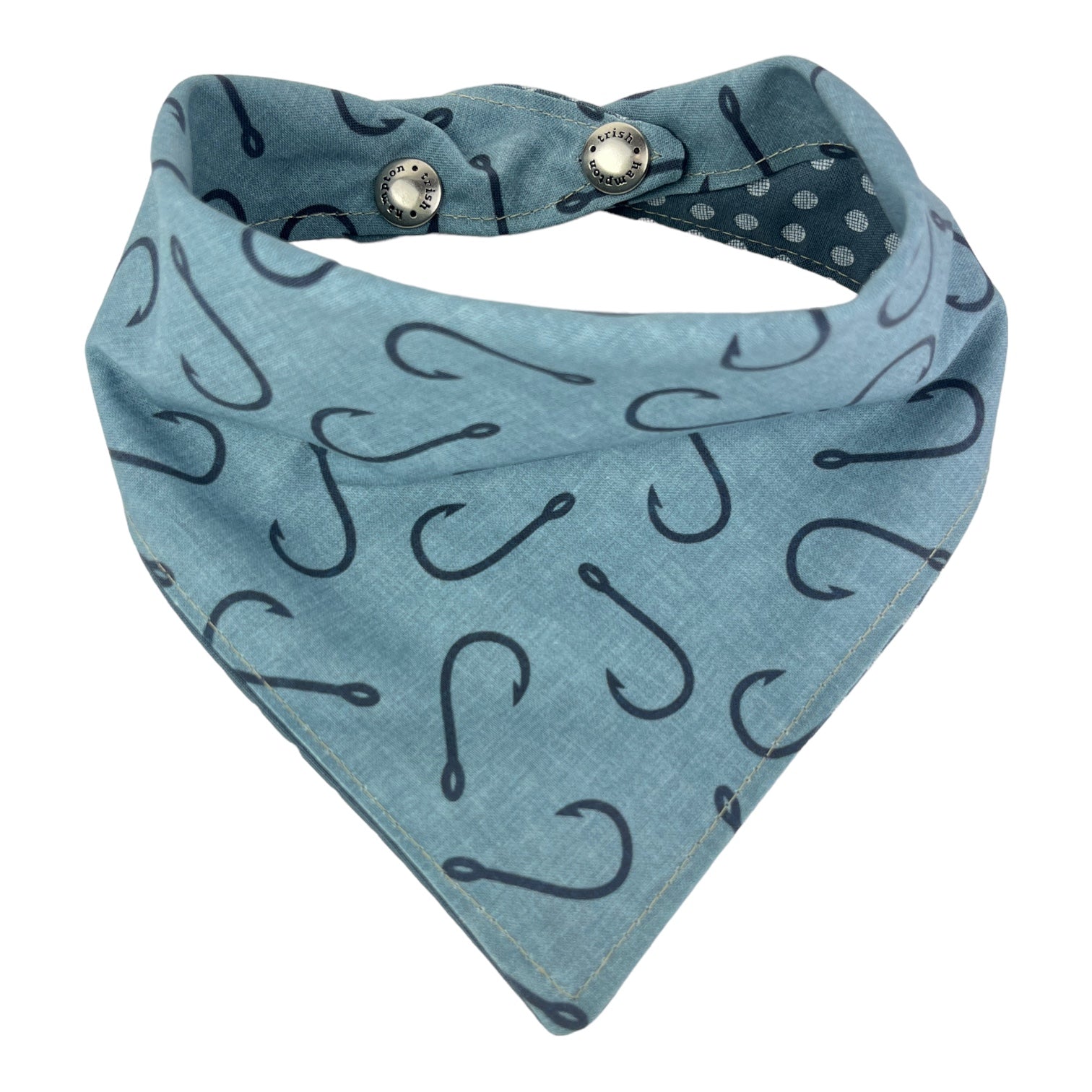 Blue Fishing Hooks Dog Bandana - 971