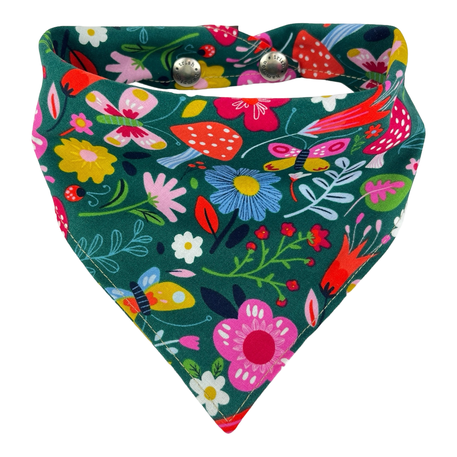 Butterfly & Mushroom Floral Dog Bandana - 978