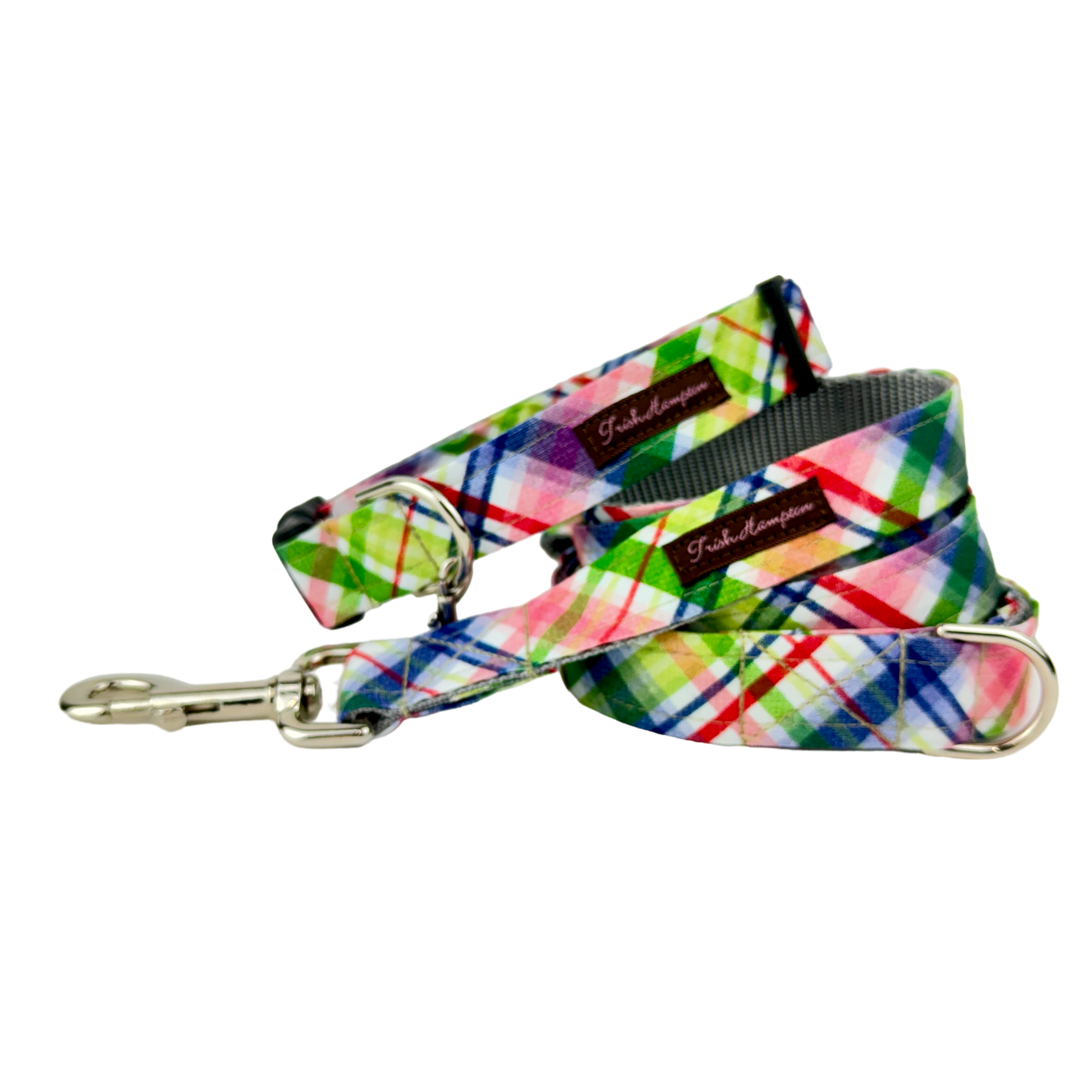 Rainbow Plaid - Green, Pink, Purple, Red 6ft Dog Leash - 991