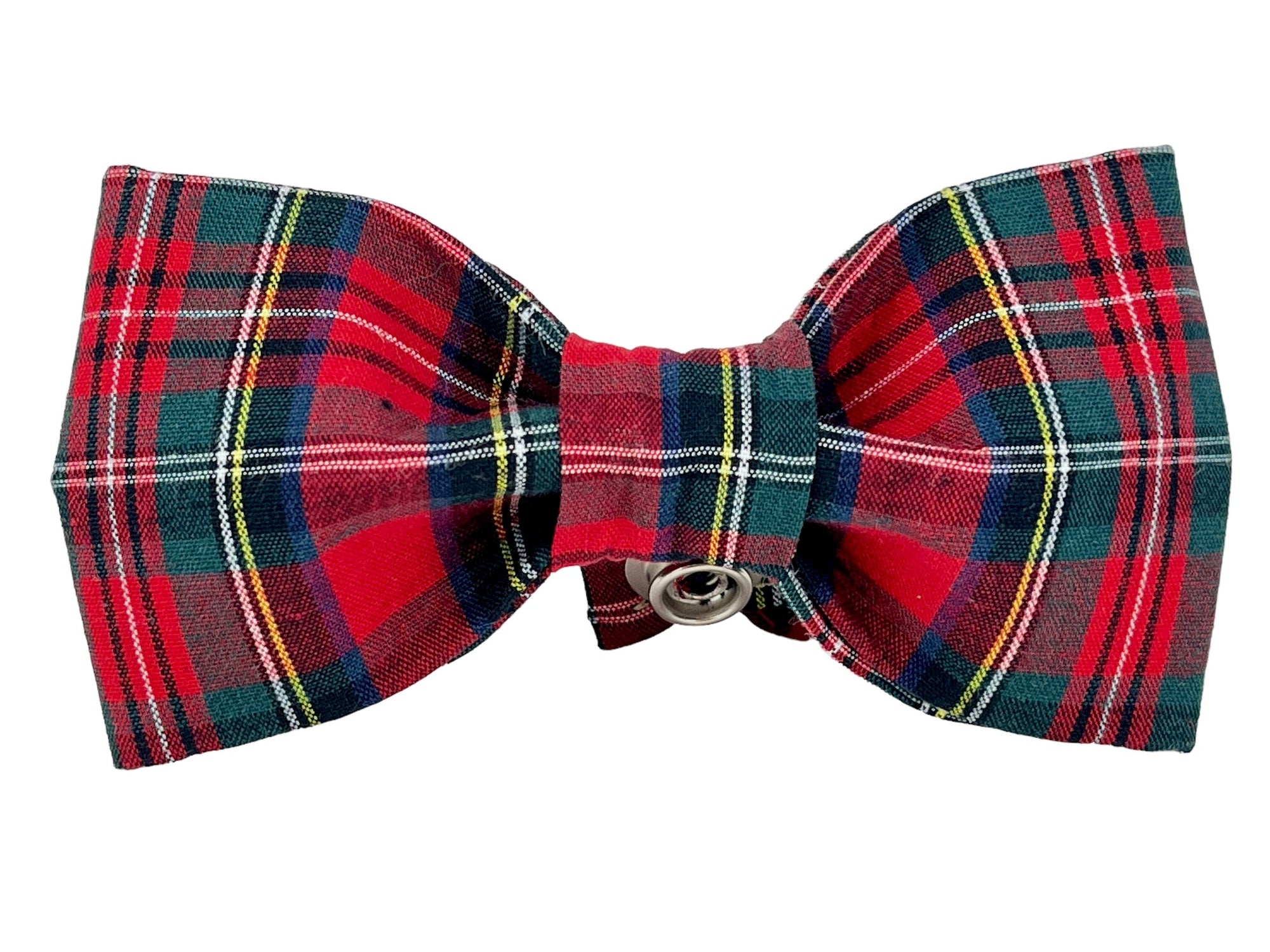 Red Tartan Plaid Dog Bow Tie - 996
