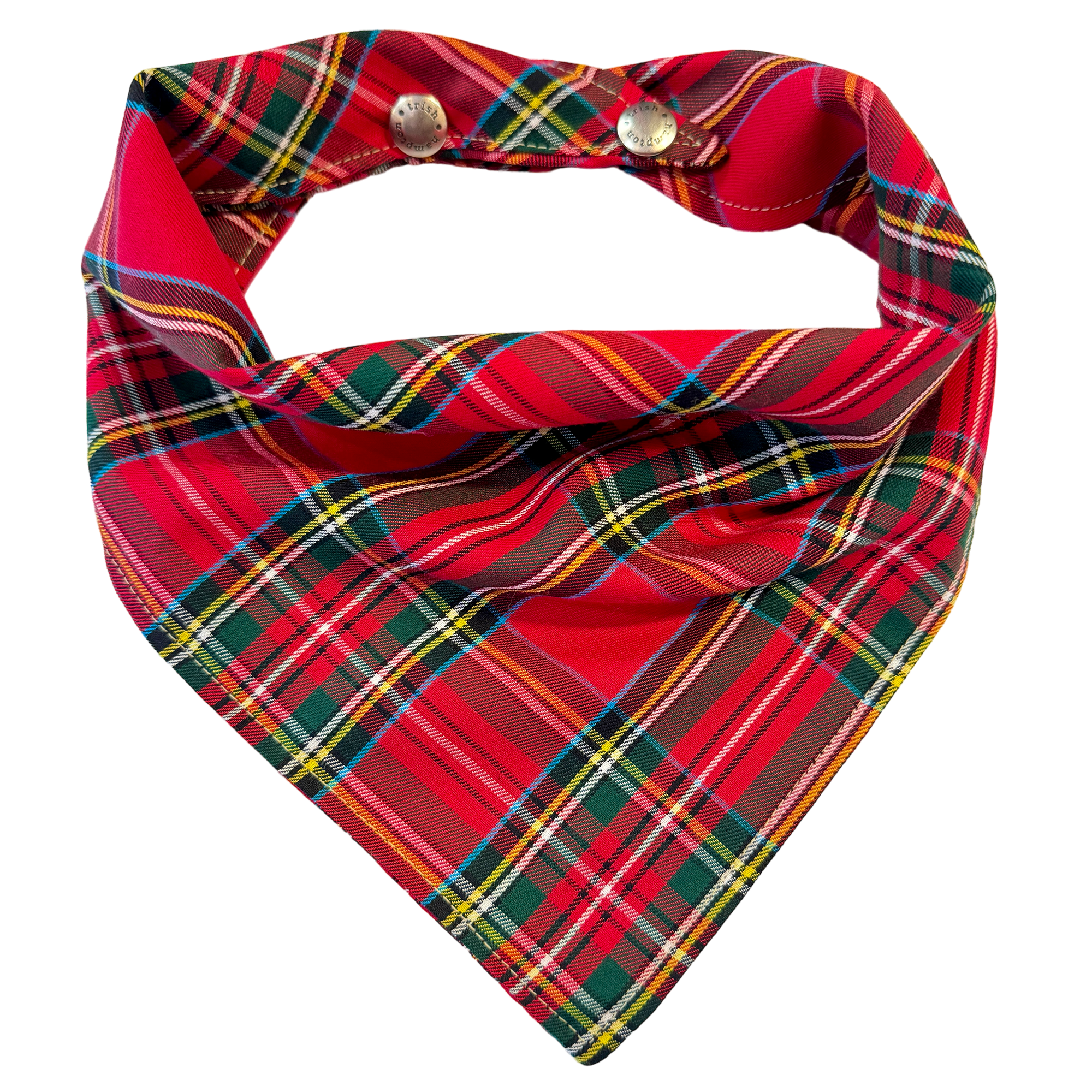 Red Tartan Plaid Dog Bandana - 996