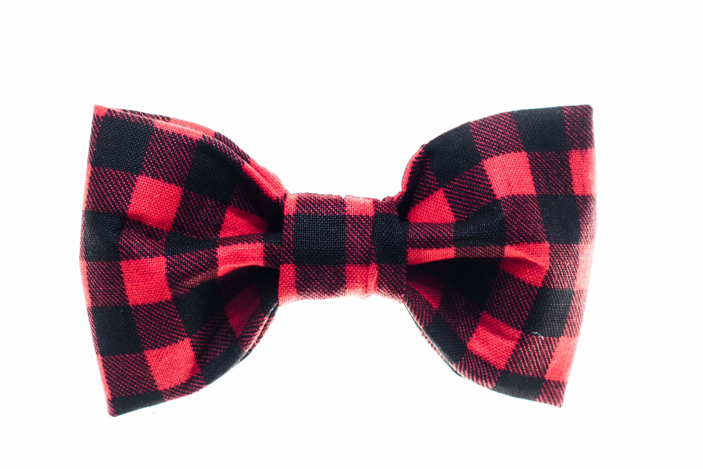 Small Buffalo Plaid Dog Bow Tie - 901