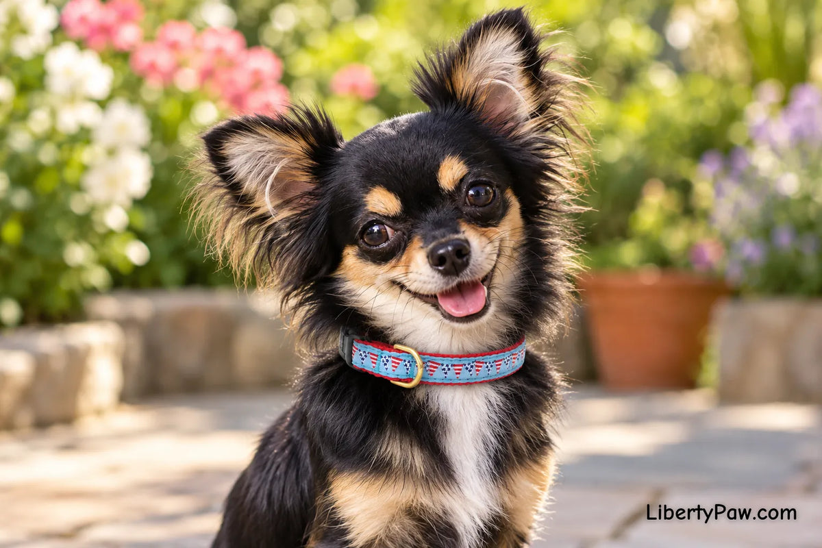 Chihuahua wearing UpCountry Party in the USA Dog Collar