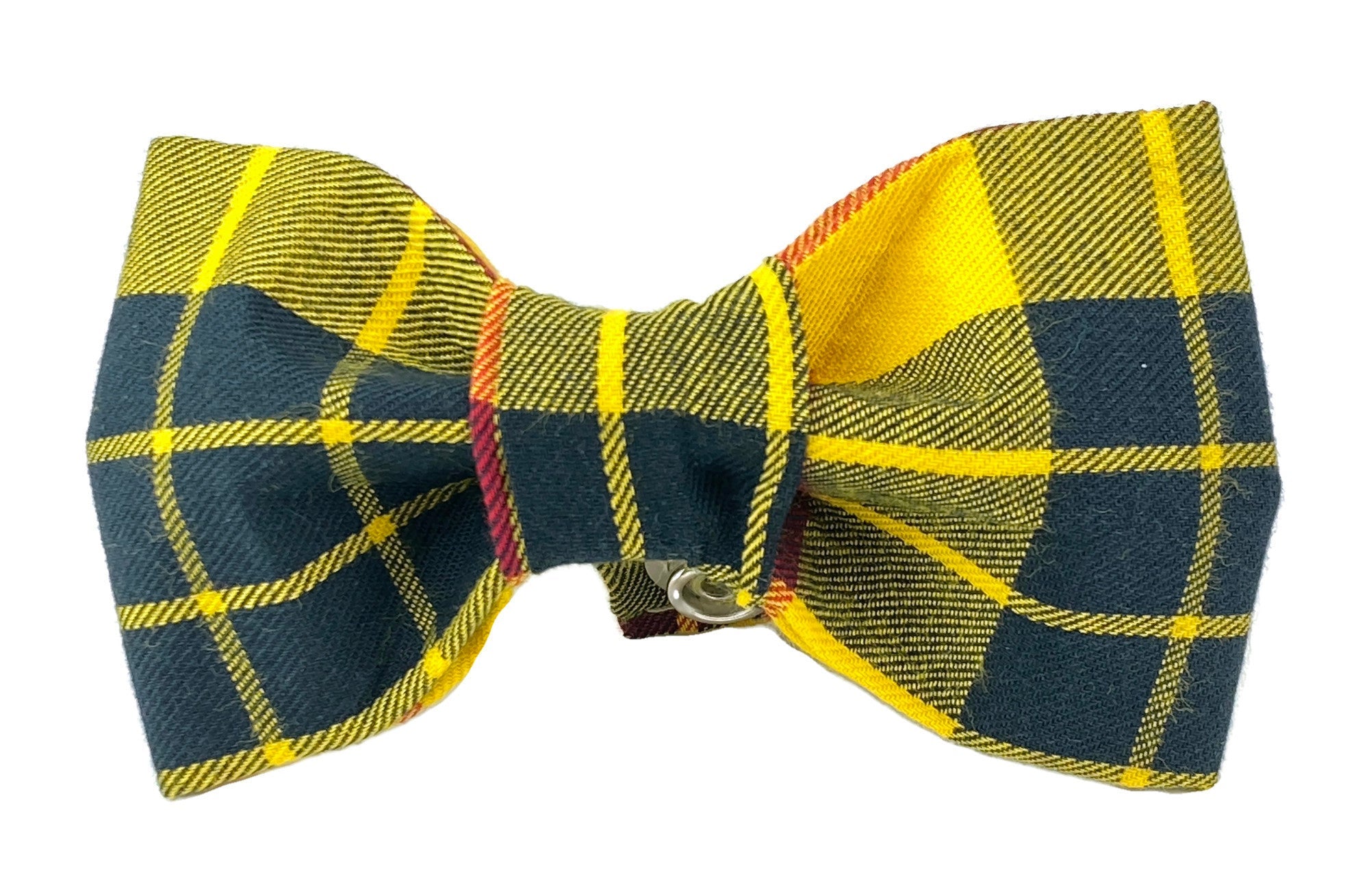 Yellow Tartan Plaid Dog Bow Tie - 760