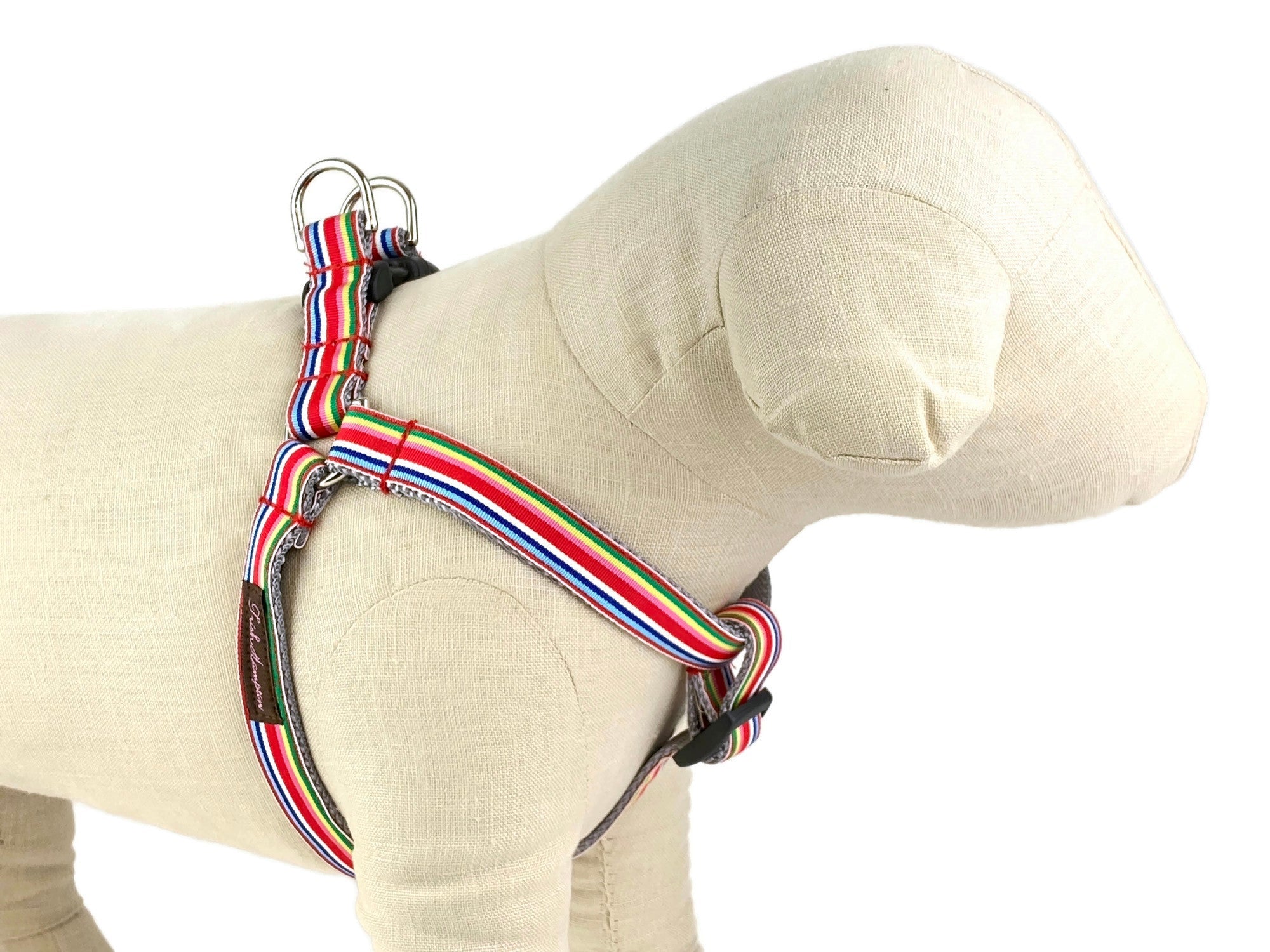 Red Multi Stripe Dog Harness - 768