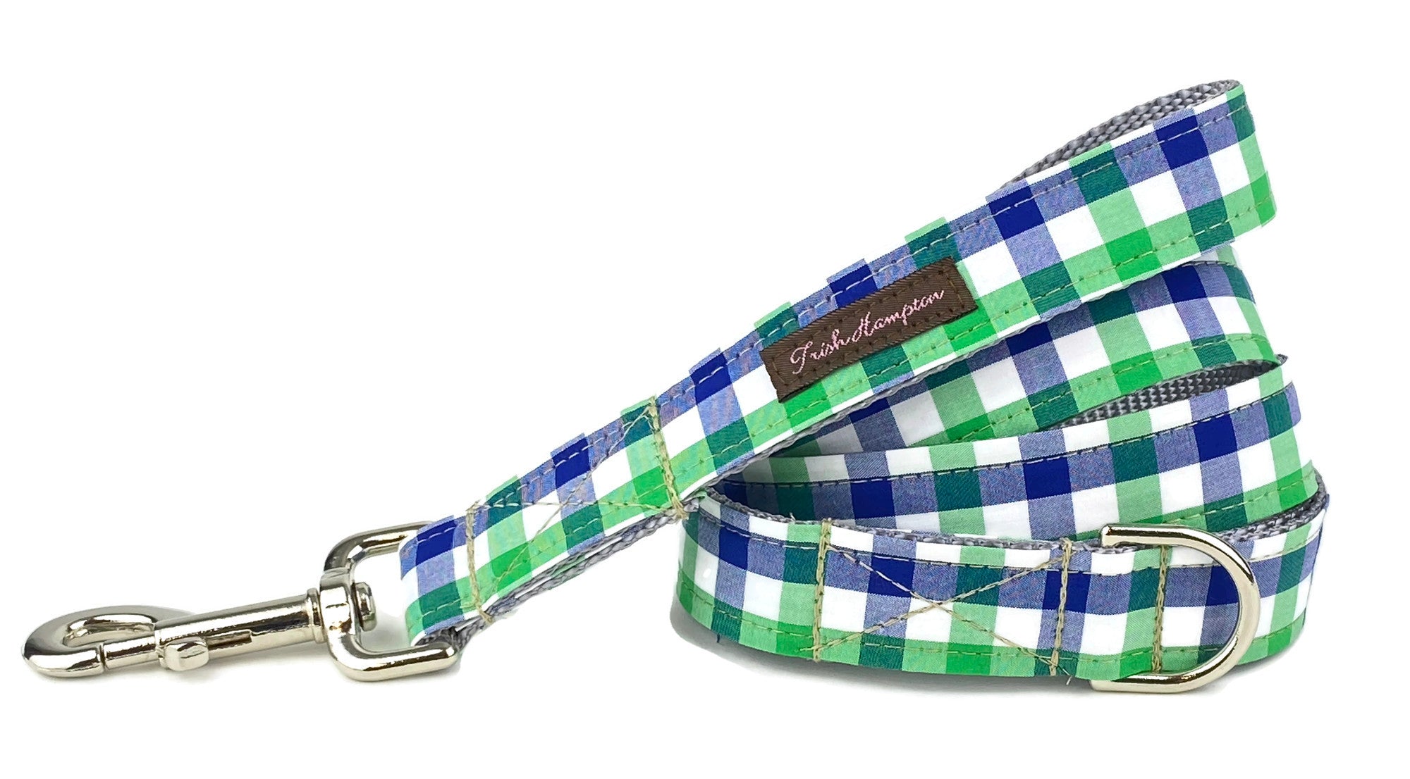 Blue/White/Green Plaid 6ft Dog Leash - 759