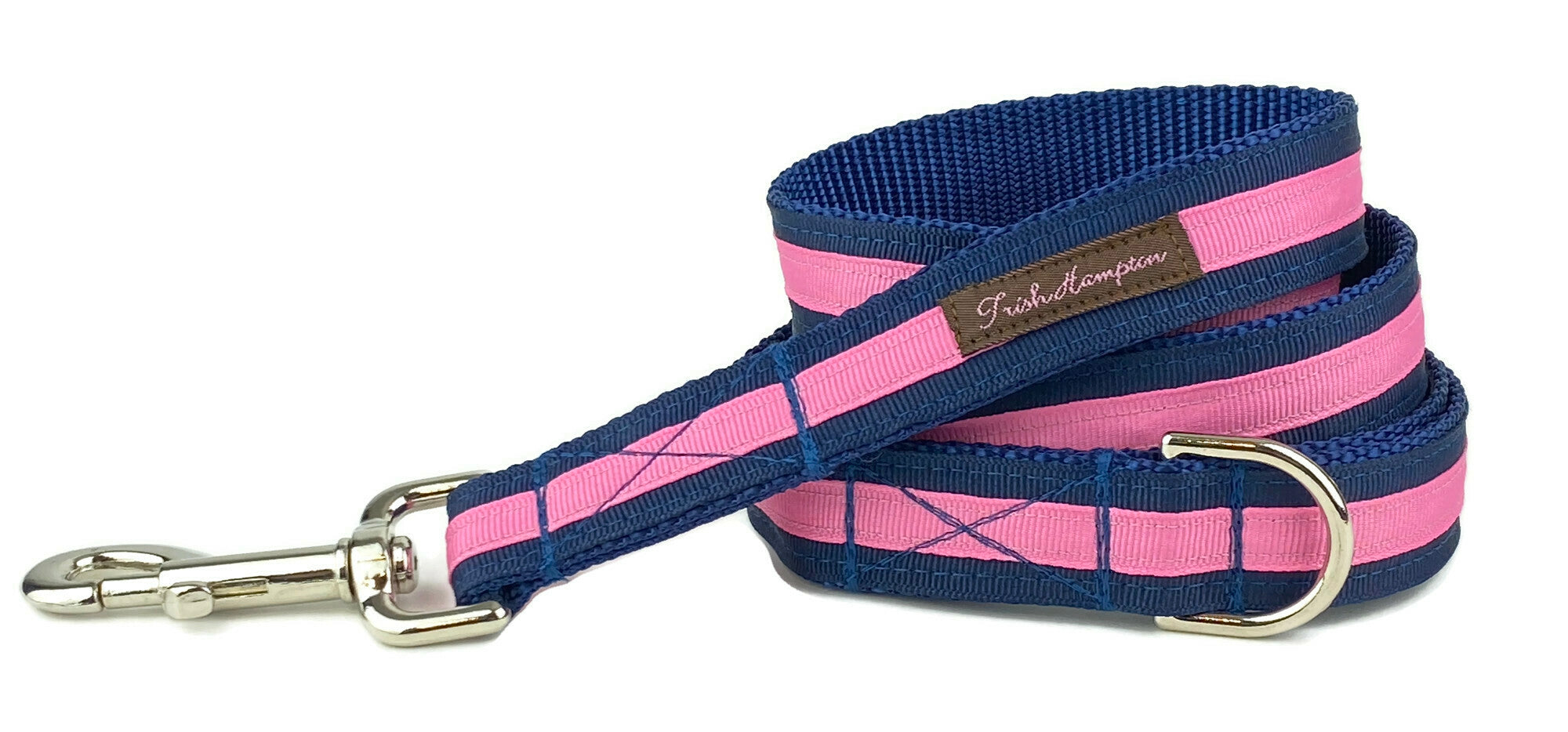 Navy/Hot Pink Stripe 6ft Dog Leash - 334