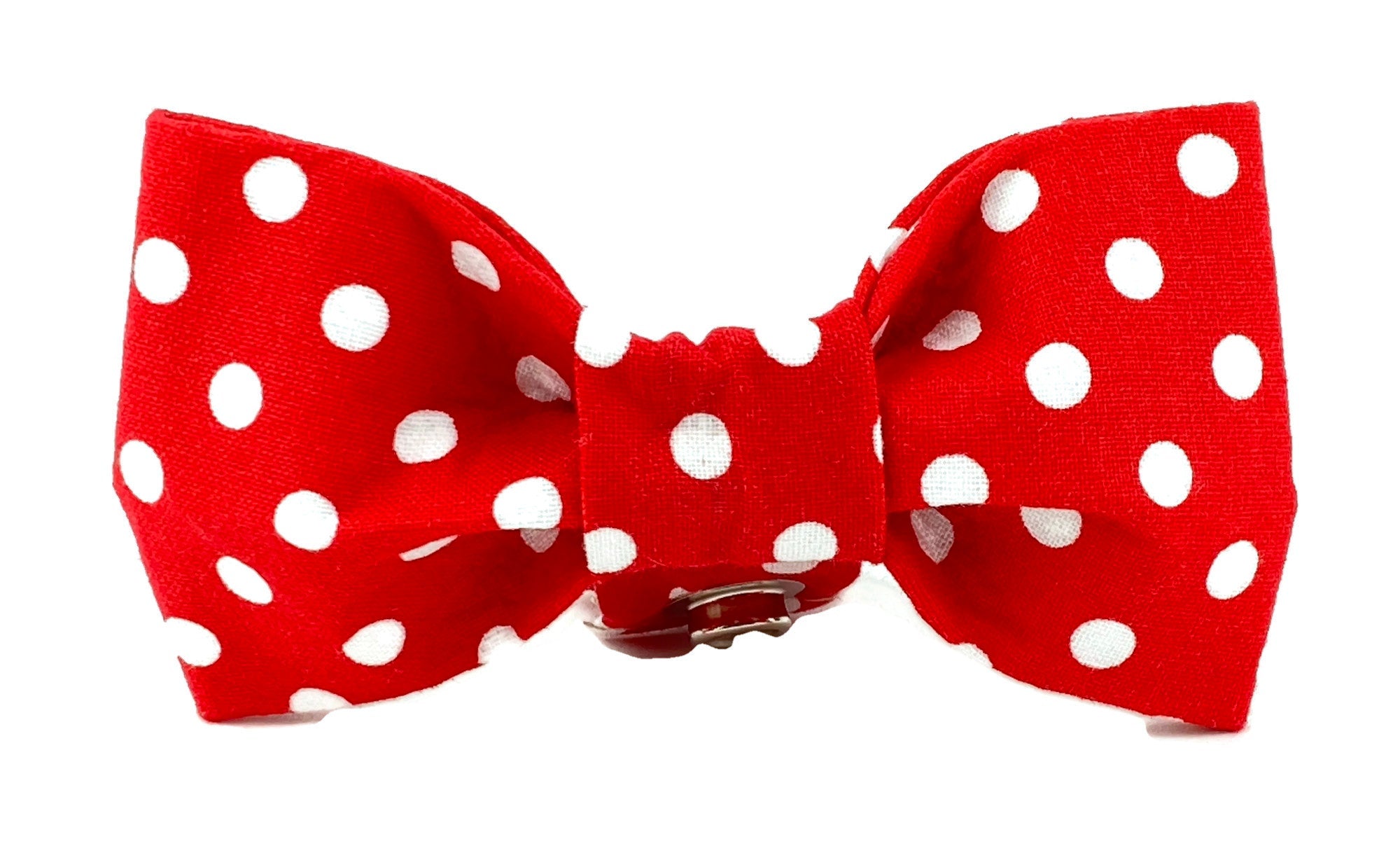 Red/White Polka Dot Dog Bow Tie - 508