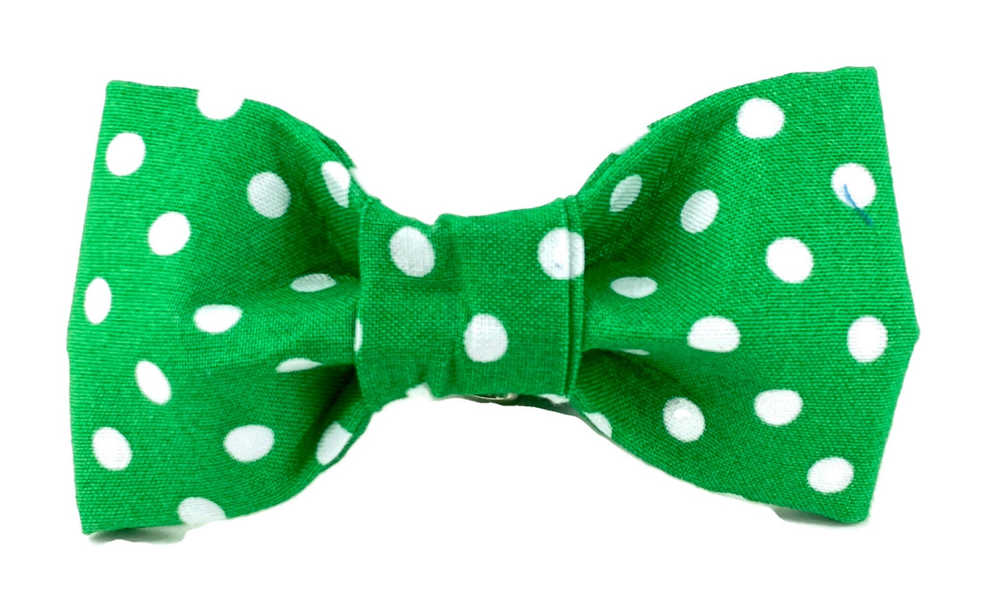 Kelly Green/White Polka Dot Dog Bow Tie - 503