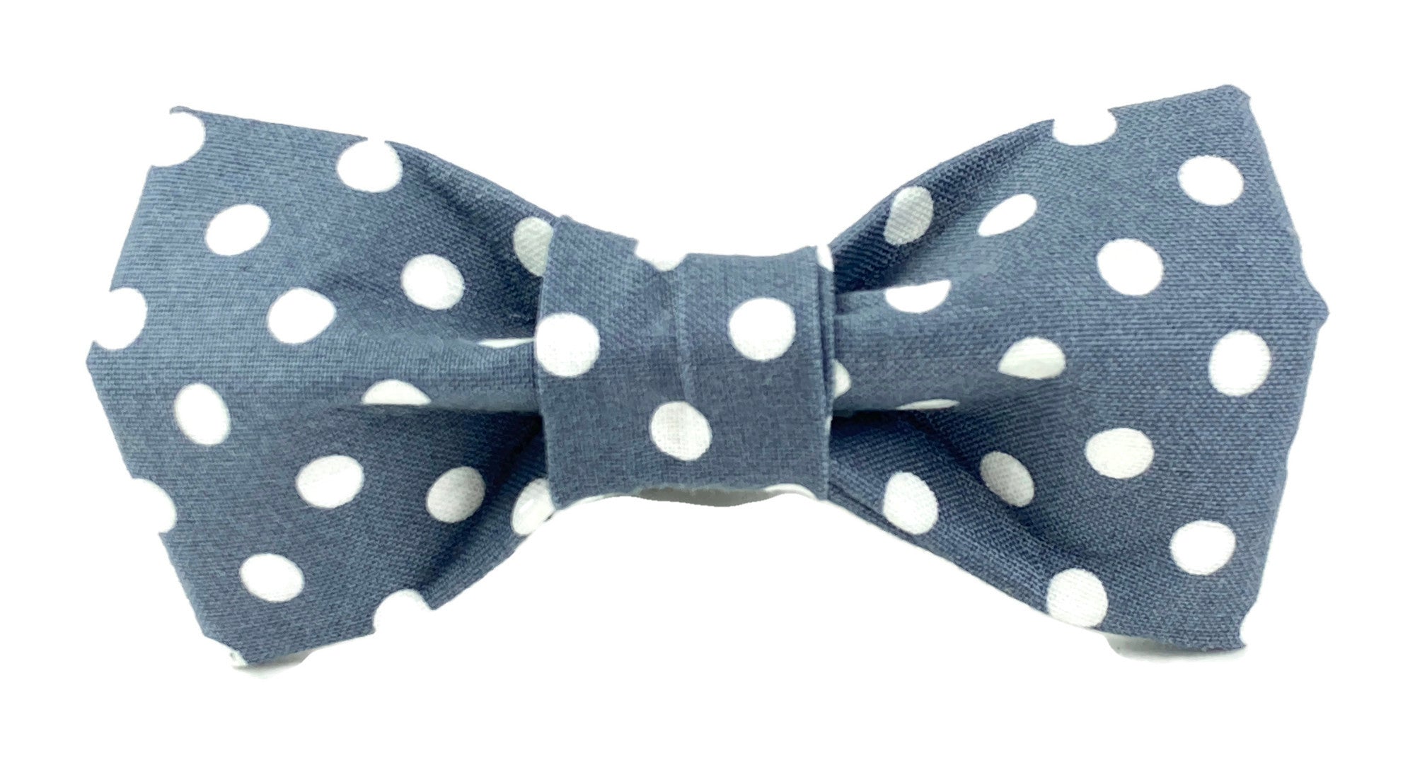 Grey/White Dot Dog Bow Tie - 511