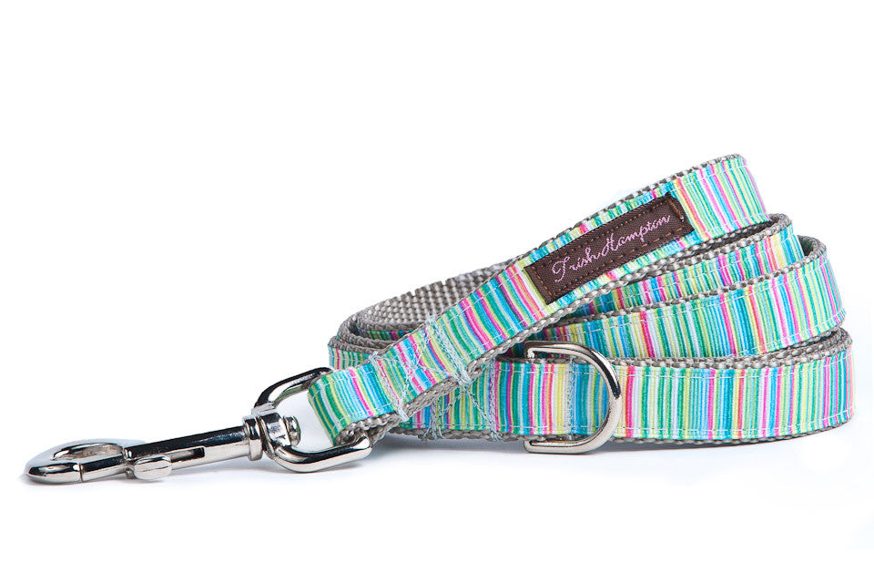 Green Candy Stripe 6ft Dog Leash - 611