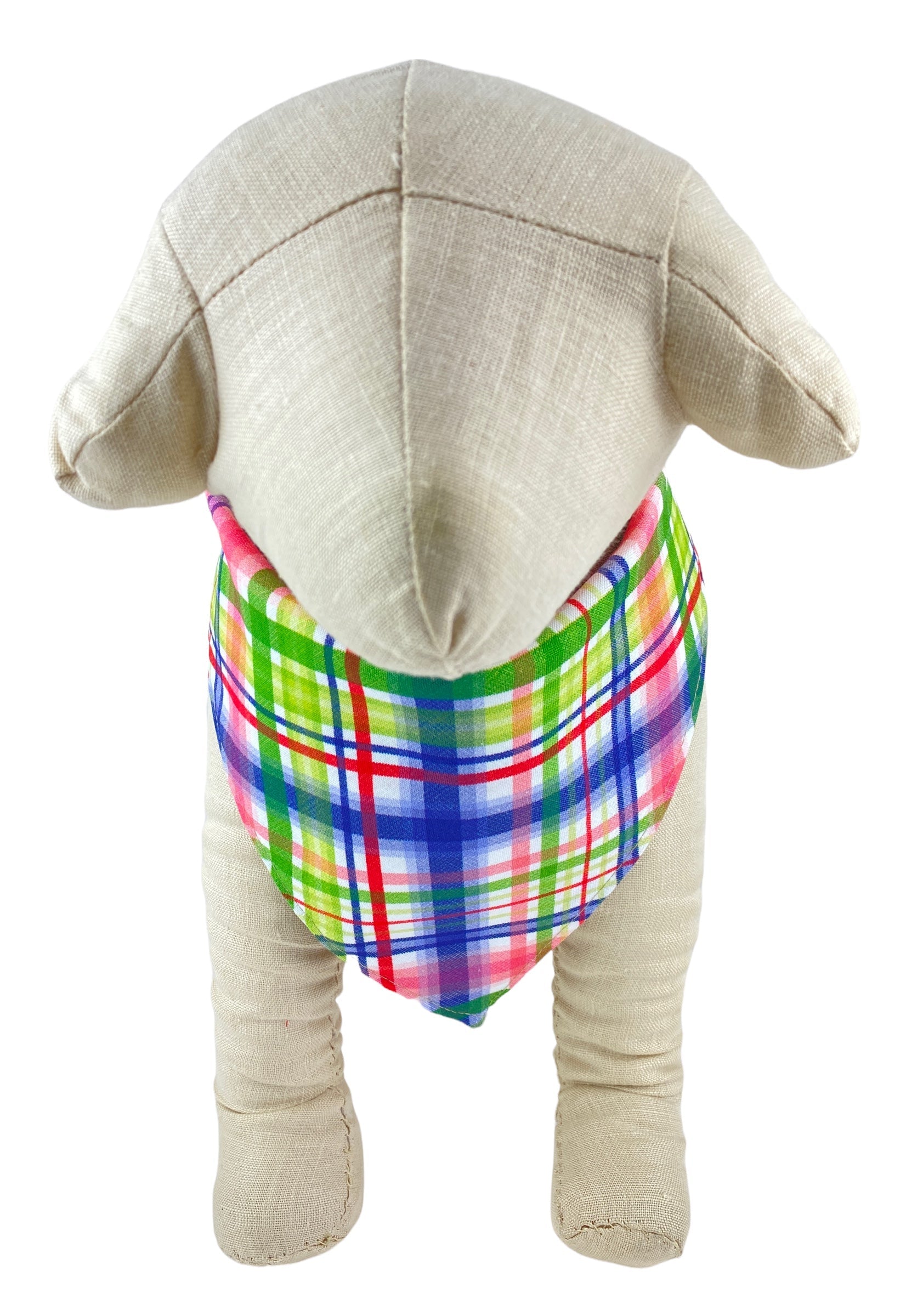Rainbow Plaid - Green, Pink, Purple, Red Dog Bandana - 991