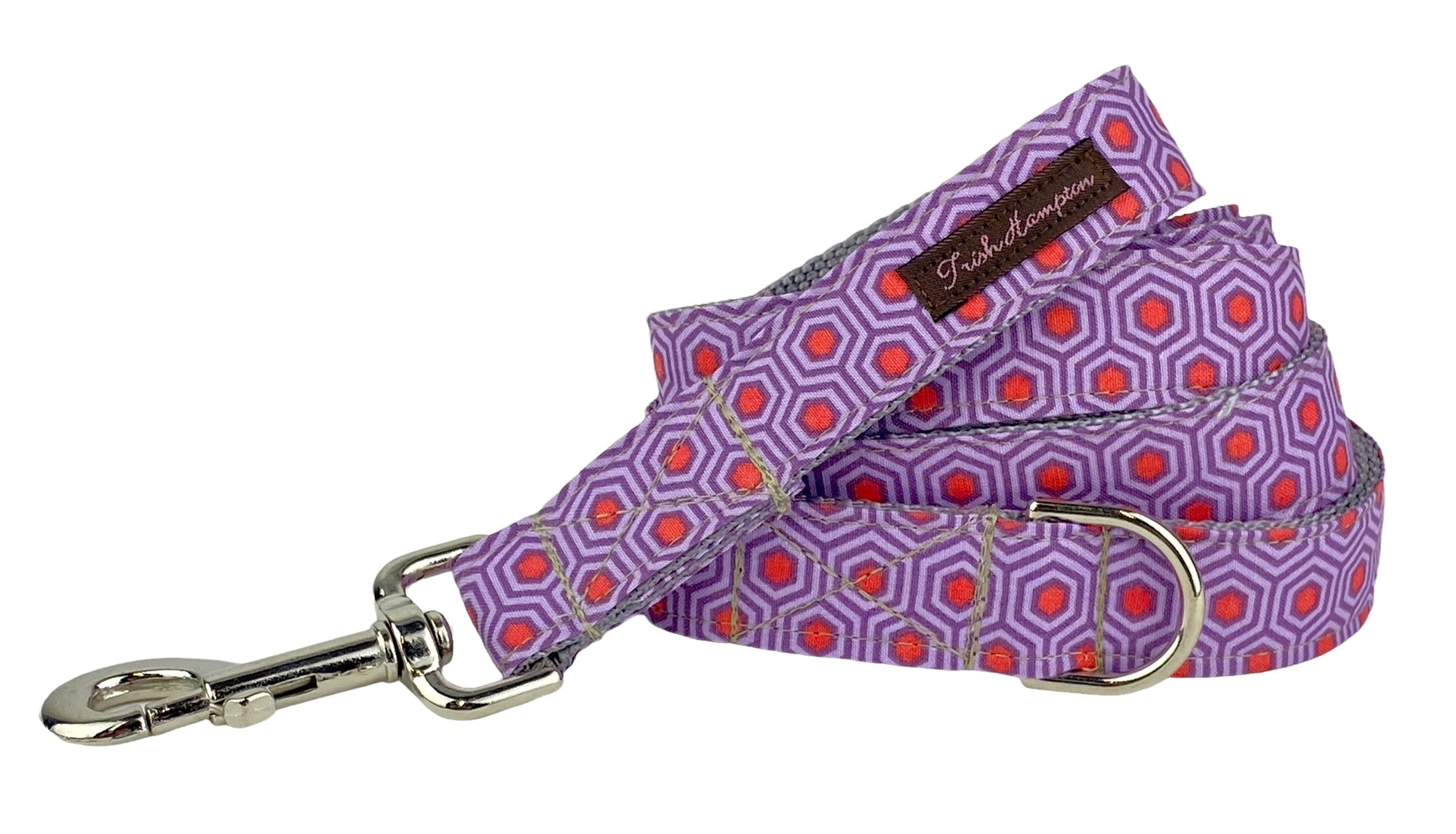 Purple/Orange Hexagon 6ft Dog Leash - 762