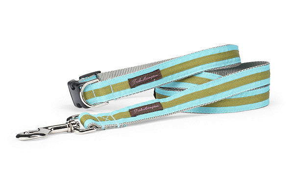 Sage Stripe Dog Collar