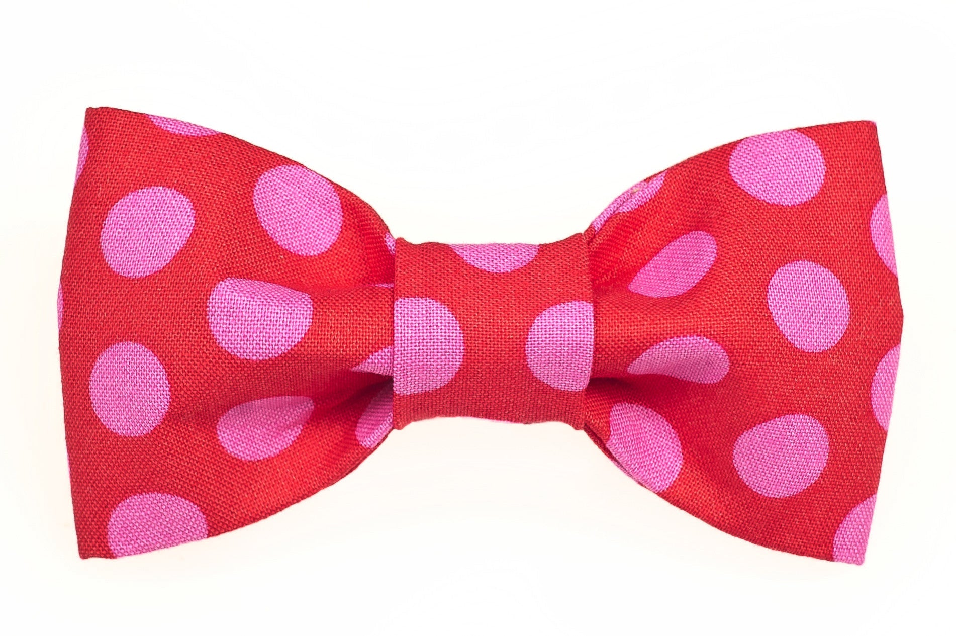 Red/Hot Pink Dot Dog Bow Tie - 943
