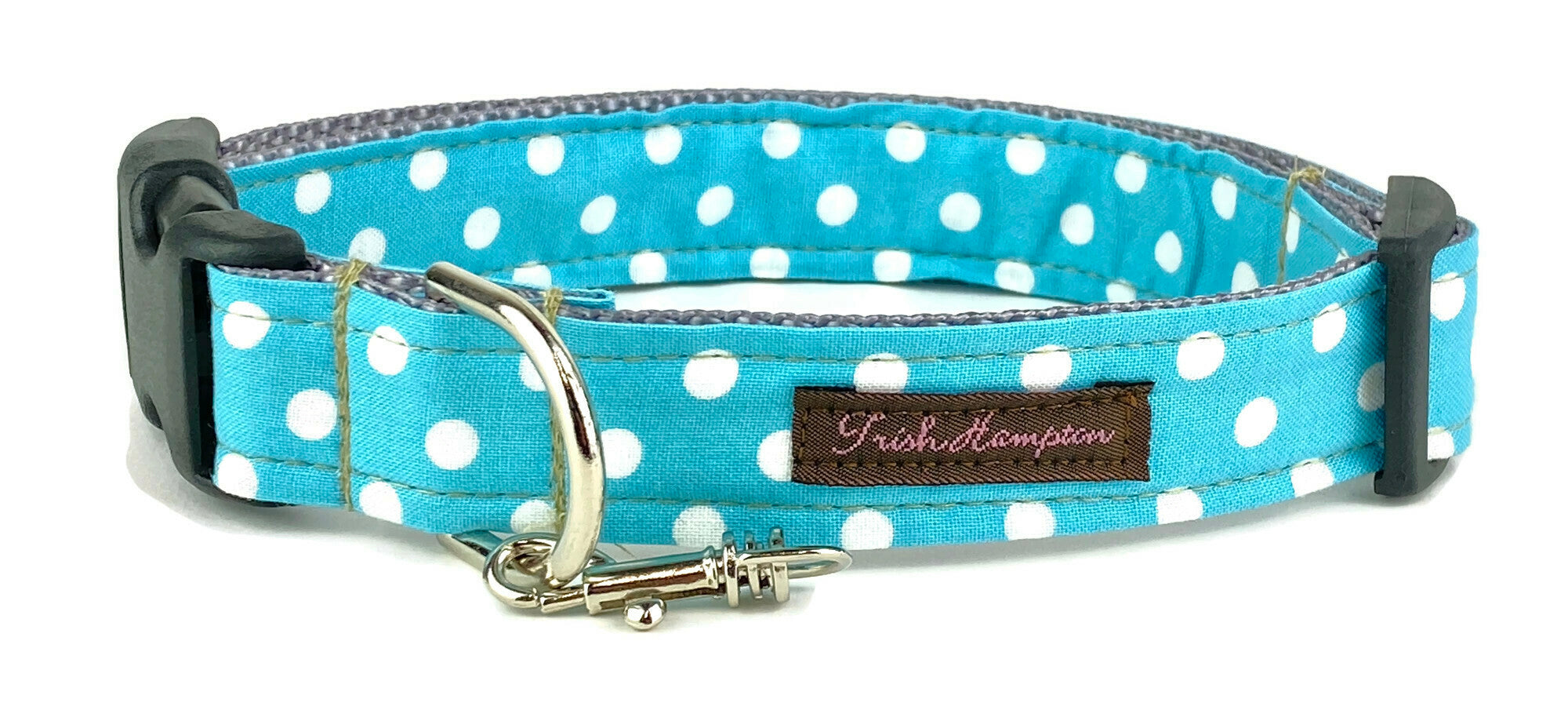 White Polka Dot Dog Collar