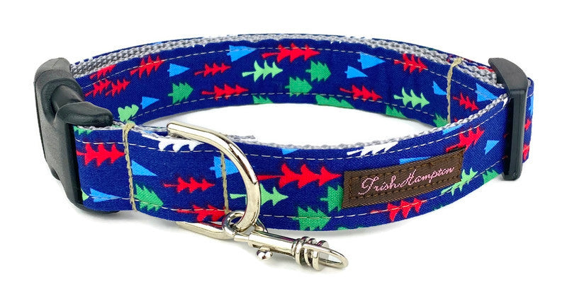 Winter Pine Tree Dog Collar