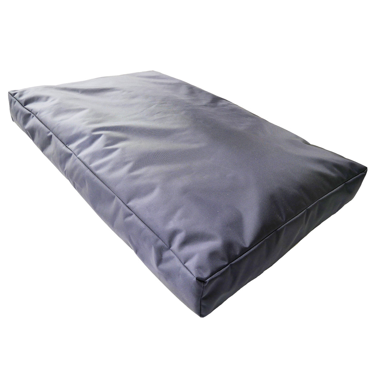 Charcoal gray rectangular Armor dog bed shown from above at an angle