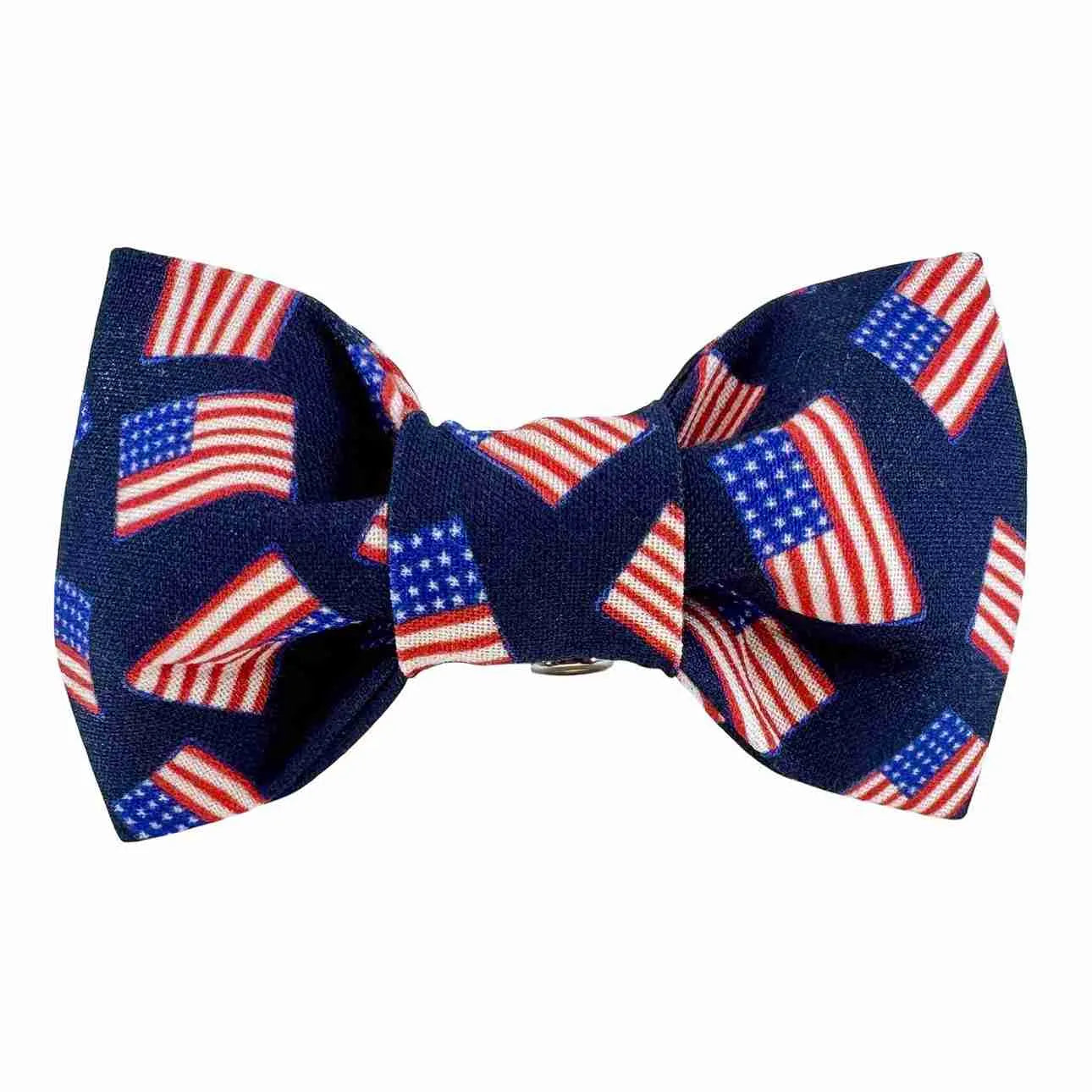 Single American flag dog bow tie patriotic pet accessory