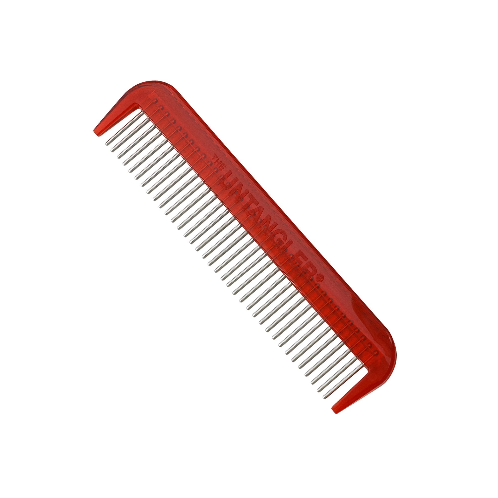 5" Pet Comb with Stainless-Steel Rotating Teeth. Best for Dogs and Cats with Silky and Wavy Coats - Ferrari Red image