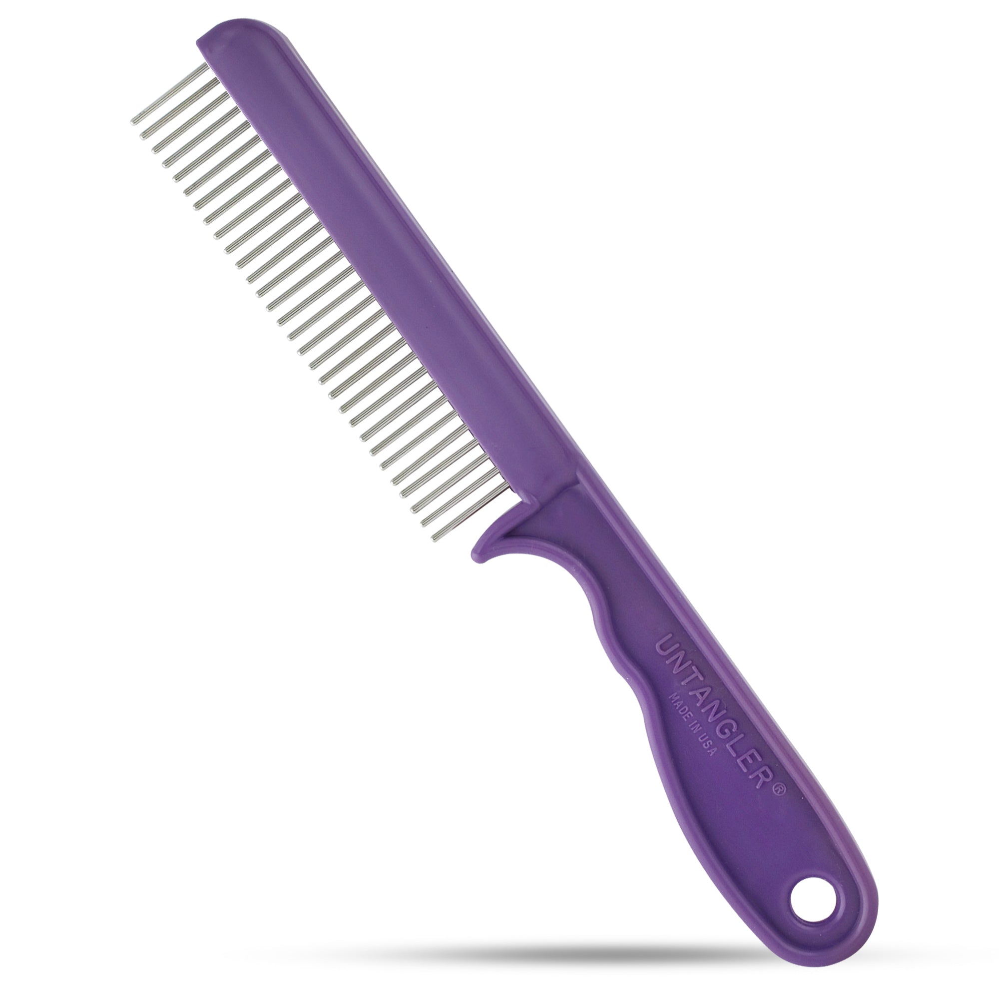 Super Groom II Pet Comb with fine-spaced Rotating Teeth cleans skin and coat. Best Seller Small Breeds - Royal Purple image